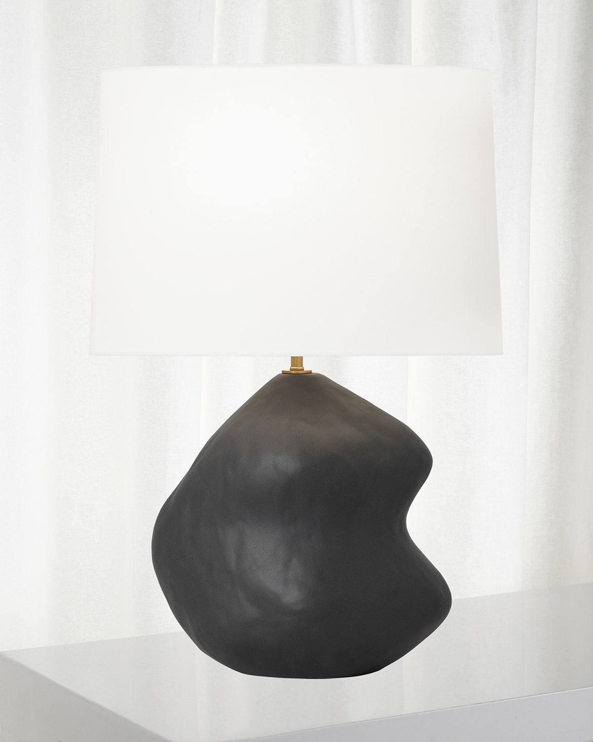 Shop Visual Comfort Studio Broxton Table Lamp By Hable In Rough Black Ceramic