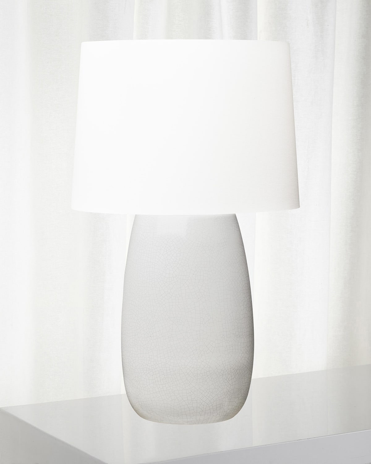 Shop Visual Comfort Studio Roma Table Lamp By Barbara Barry In White Crackle