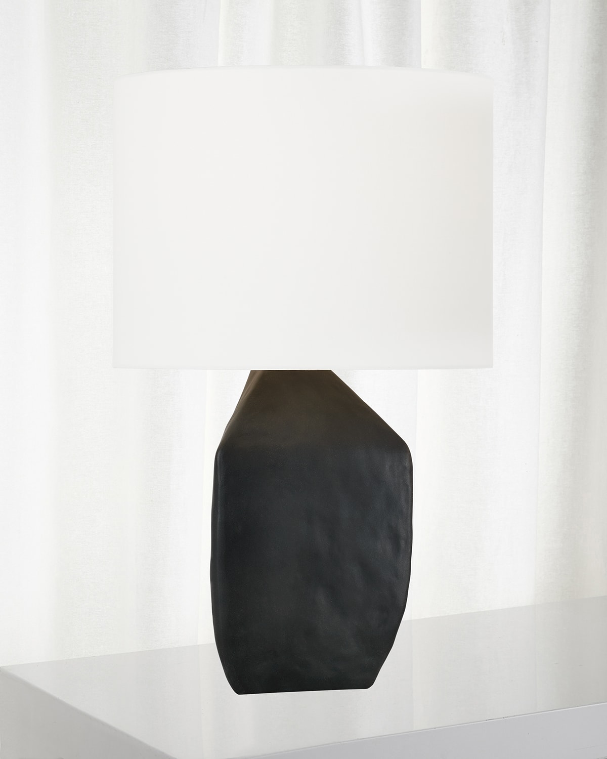 Shop Visual Comfort Studio Sybert Table Lamp By Hable In Rough Black Ceramic