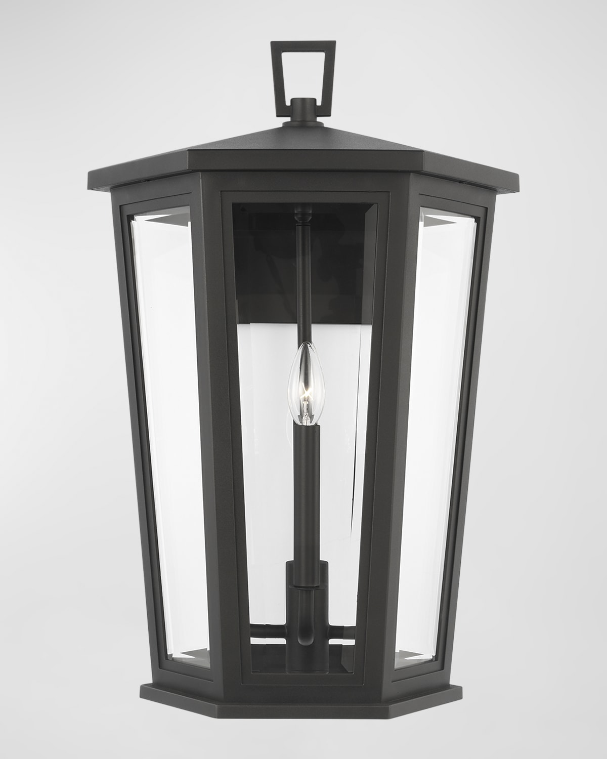 Shop Visual Comfort Studio Witley Extra-large Wall Lantern By Sean Lavin In Textured Black