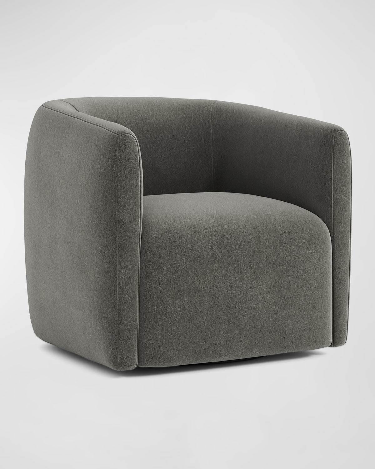 Bernhardt Aline Swivel Chair In Truffle Grey