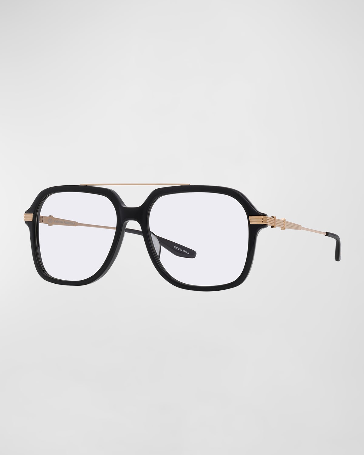 Barton Perreira D. Ellis Zyl & Titanium Square Glasses