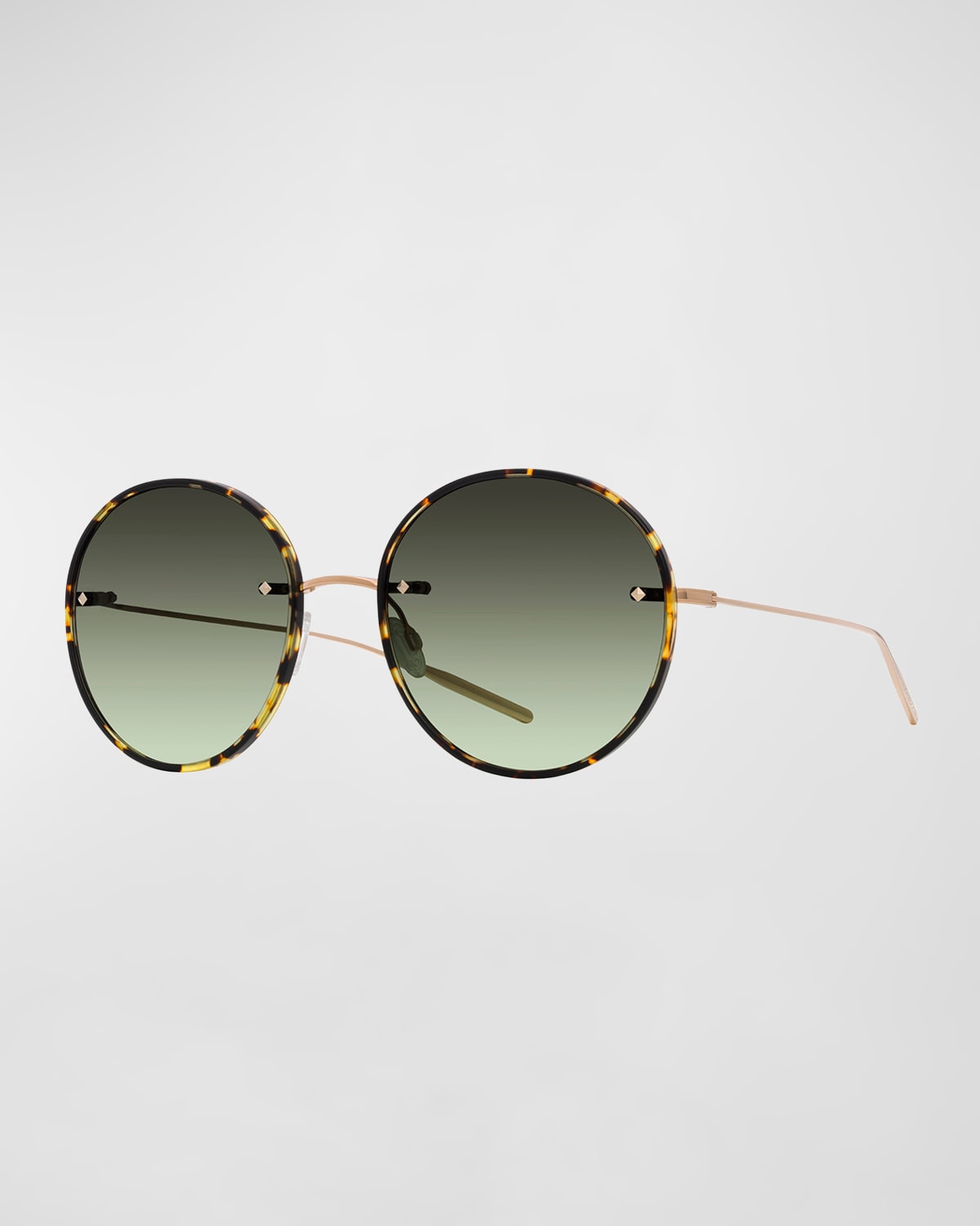 Rigby Havana Titanium & Acetate Round Sunglasses