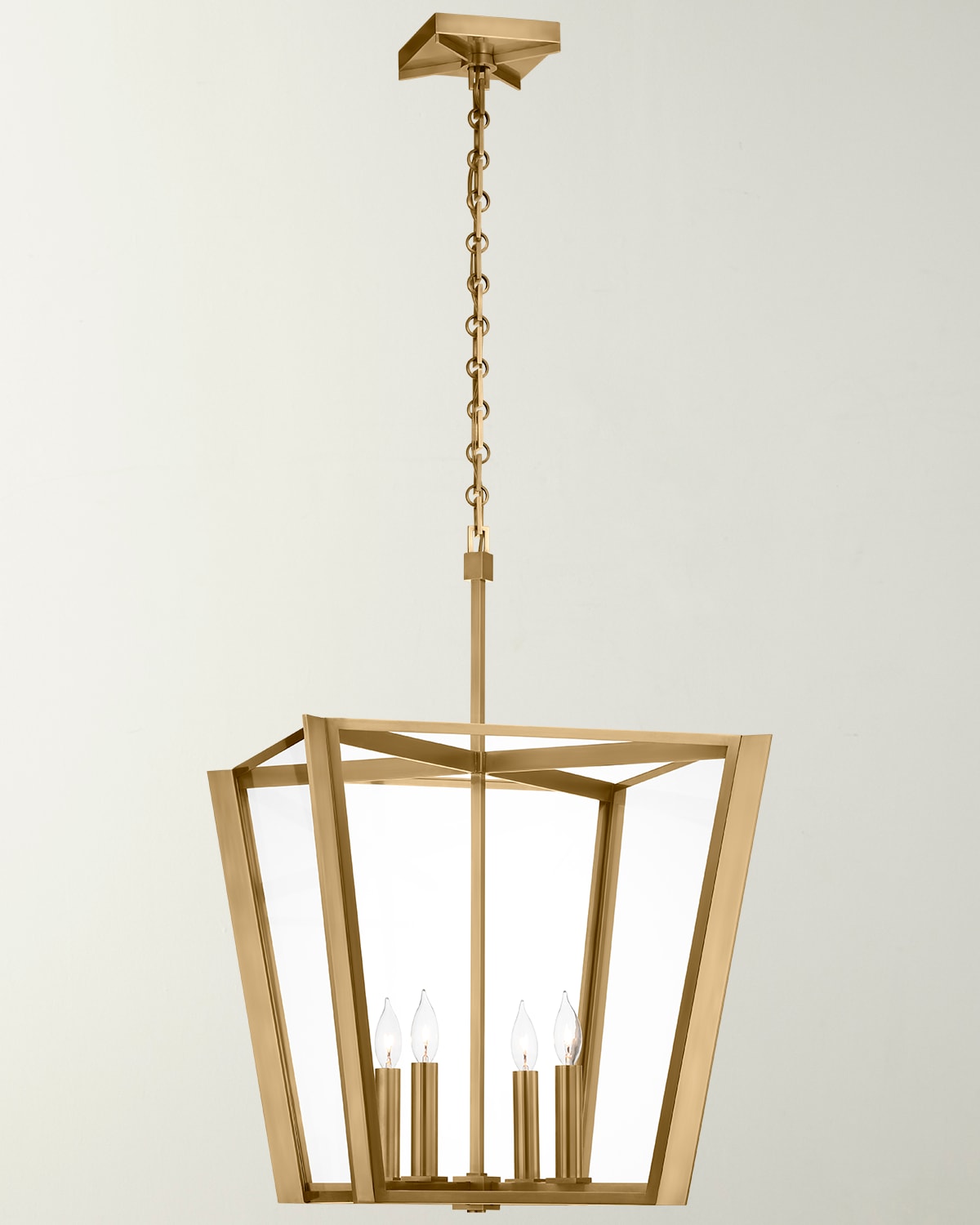 Shop Visual Comfort Signature Palais 20" 4-light Lantern By Paloma Contreras In Hand-rubbed Antique Brass