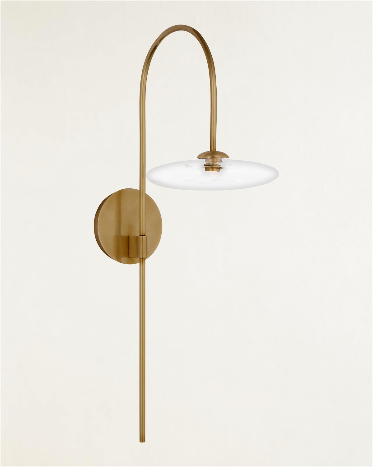 Shop Visual Comfort Signature Calvino Arched Single Sconce By Ian K Fowler In Hand-rubbed Antique Brass