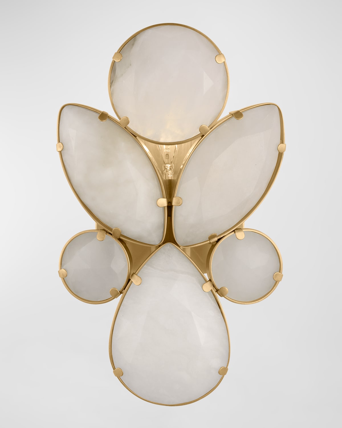 Shop Visual Comfort Signature Lloyd 10" Small Jeweled Sconce By Kate Spade New York In Soft Brass With Alabaster