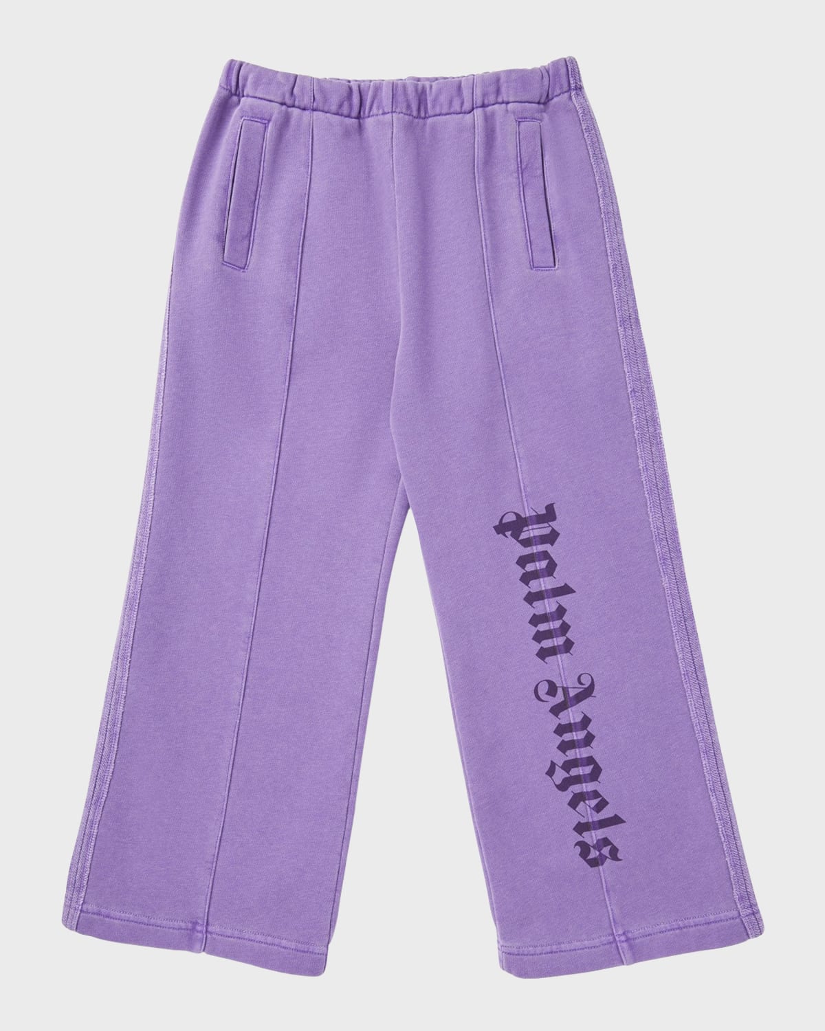 Palm Angels Logo-print Cotton Track Pants In Purple