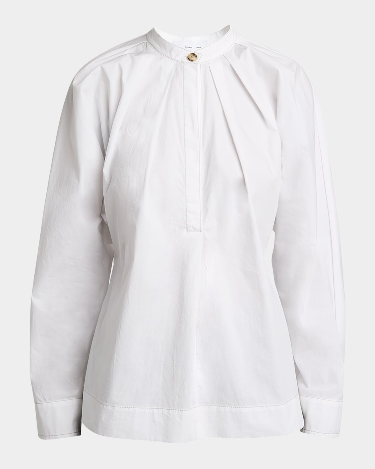 Proenza Schouler White Label Carter Long-sleeve Top In White