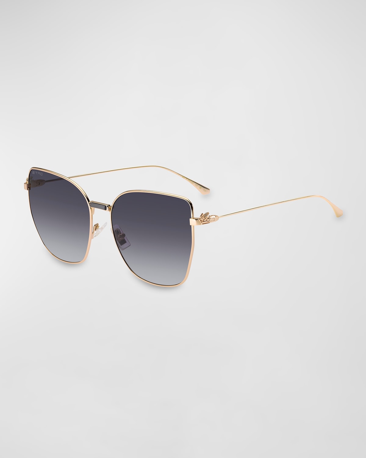 Shop Etro Gradient Metal Cat-eye Sunglasses In 0000 Rose Gold 9o