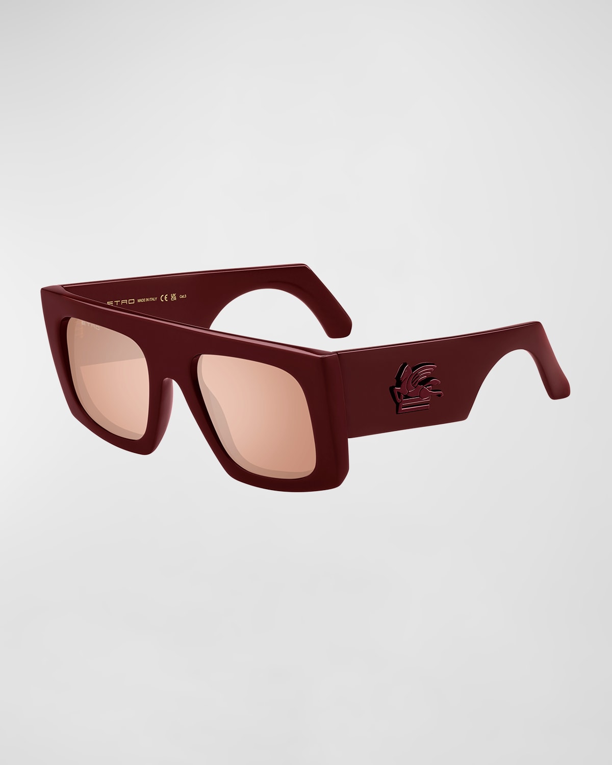 Etro Screen Plastic Square Sunglasses In 0lhf Burgundy 2s