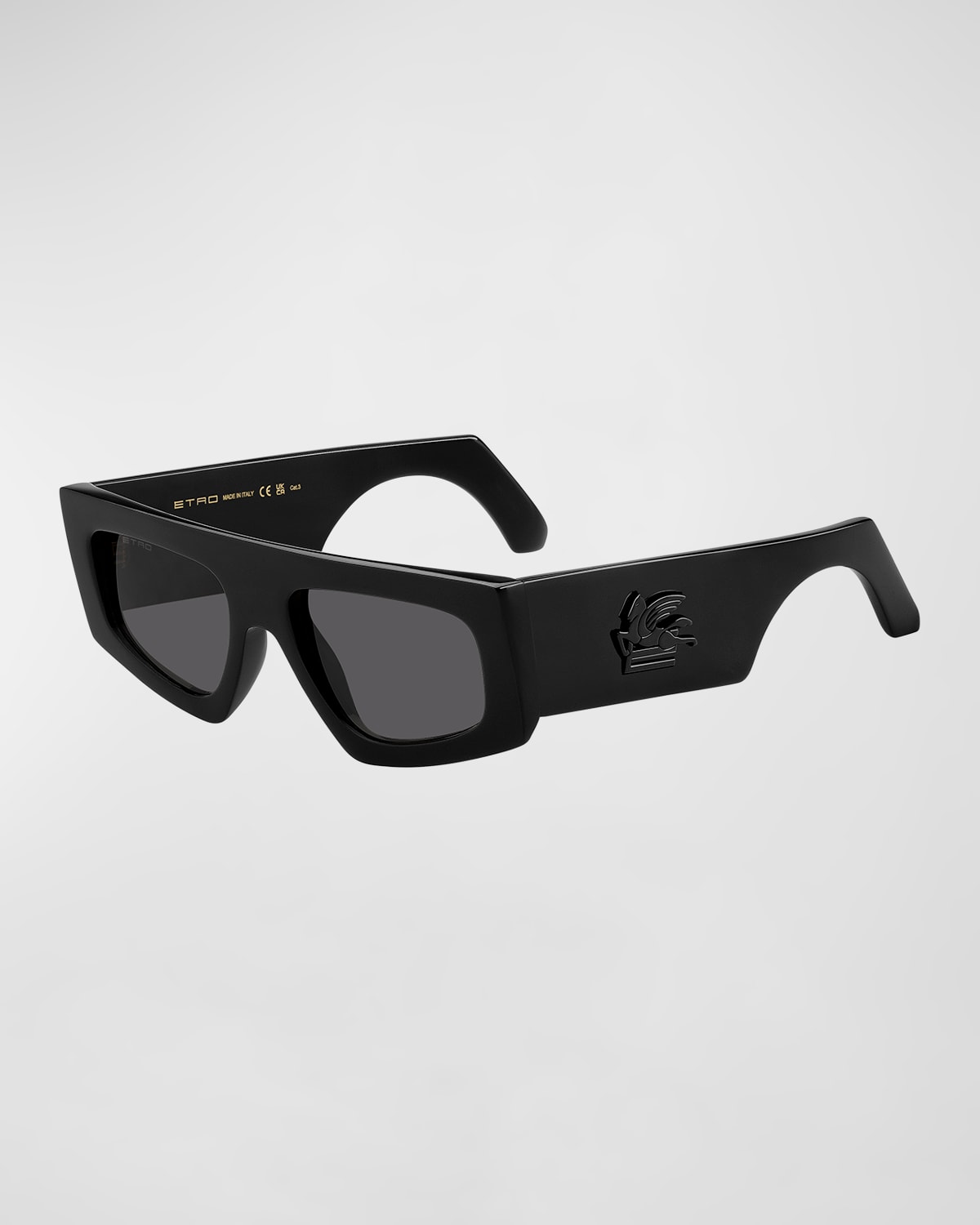 Flat-Top Plastic Cat-Eye Sunglasses