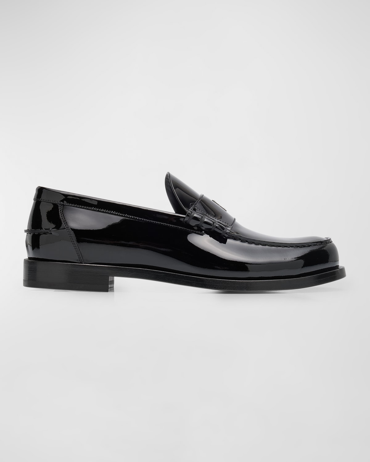 Shop Givenchy Men's Mr G Patent Leather Penny Loafers In Black