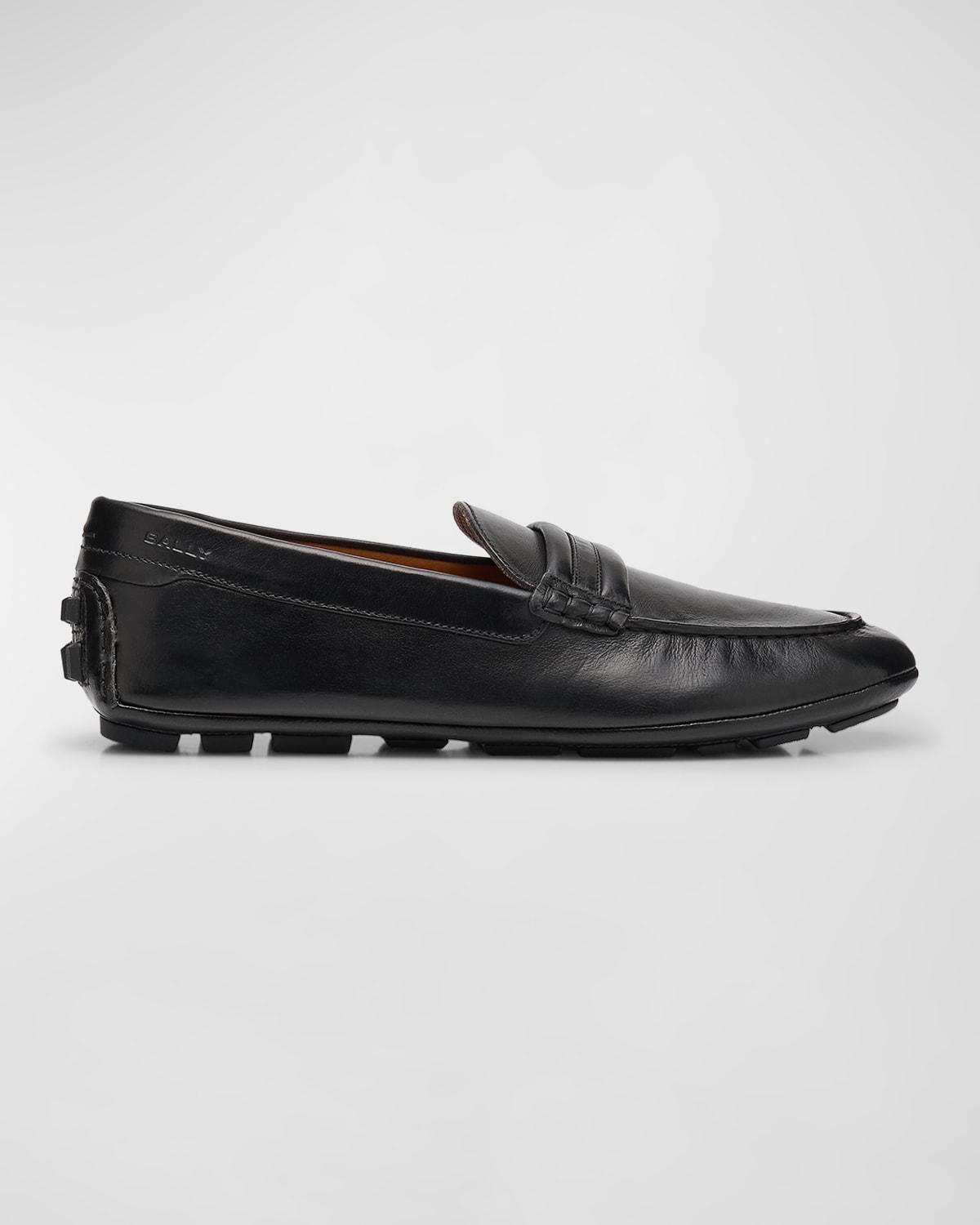 Shop Bally Men's Kerbs Leather Penny Driving Shoes In Black