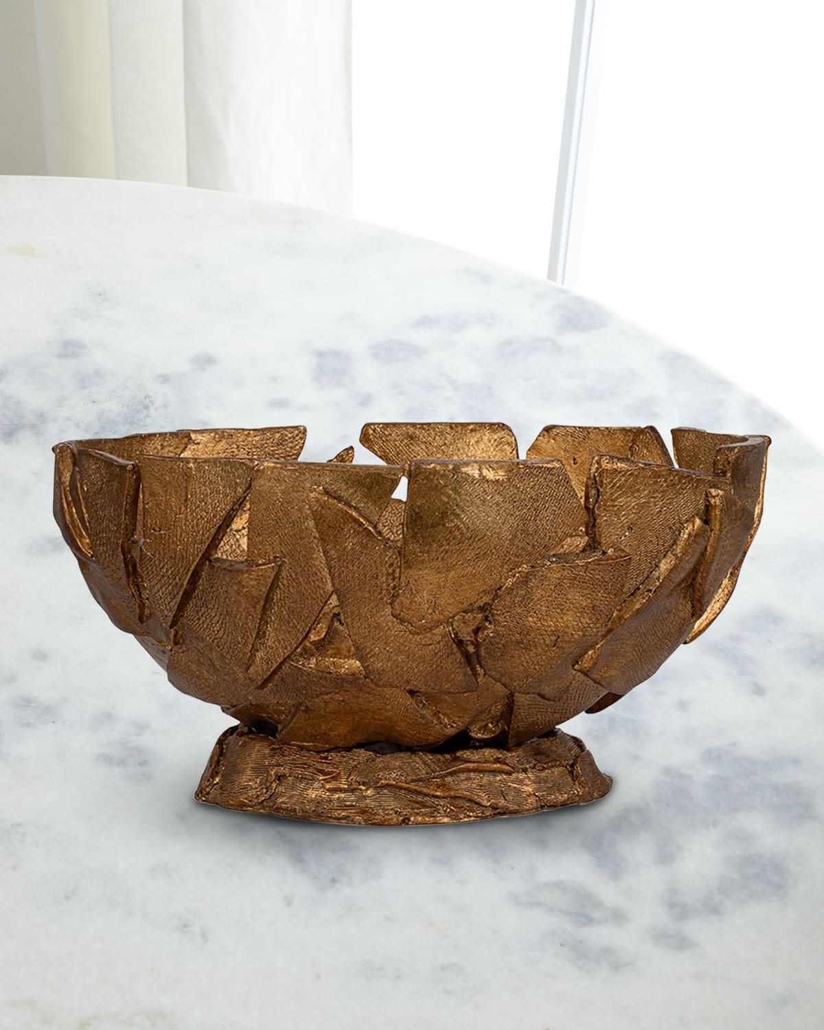 Lucas + Mckearn Mosaic Small Luxe Bowl, 10" Round In Gold