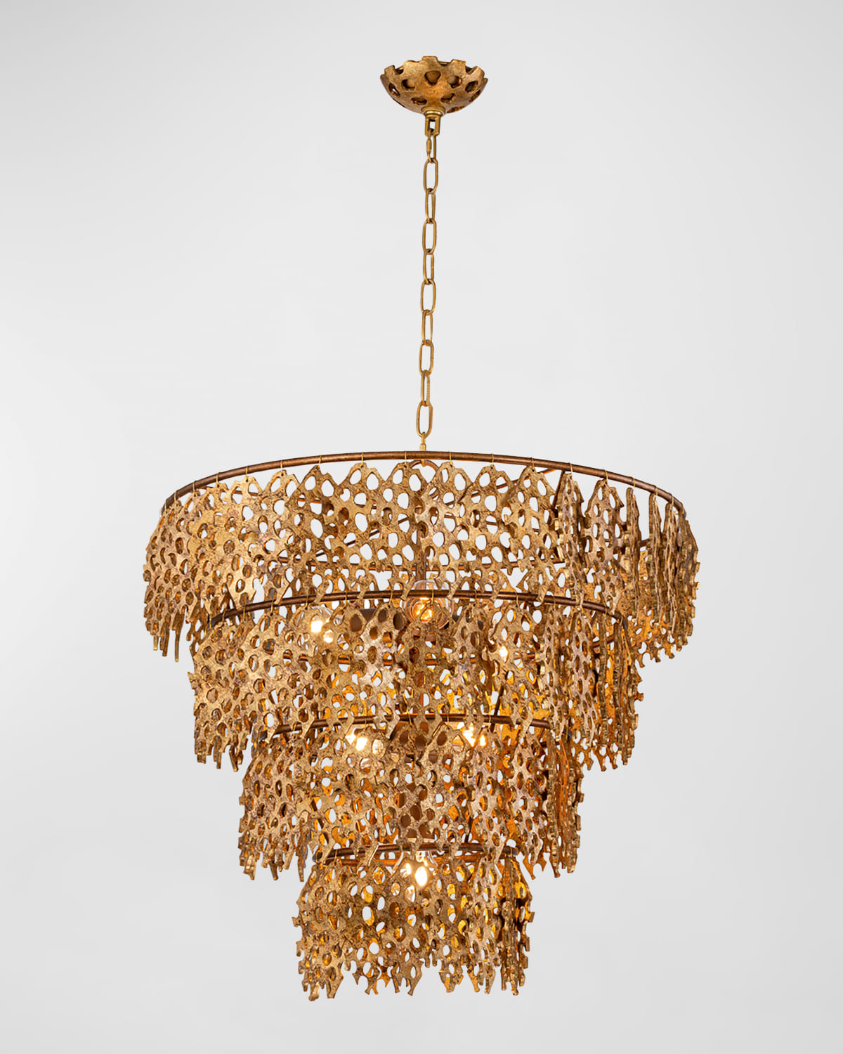 Shop Lucas + Mckearn Coral Luxe Pendant Light, 25" In Gold