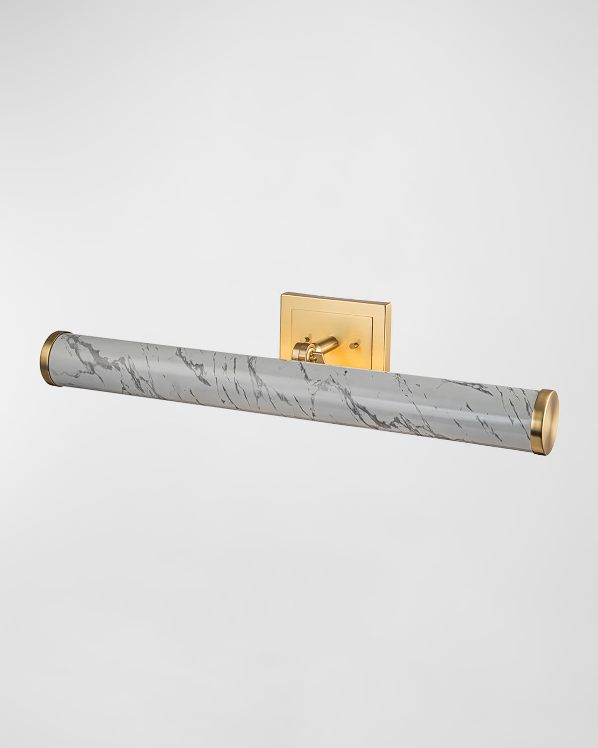 Lucas + Mckearn Coates Large Picture Light In Carrera Stone Finish And Brushed Brass
