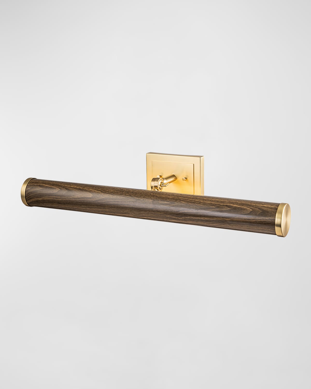 Shop Lucas + Mckearn Coates Large Picture Light In Dark Wood Finish With Brushed Brass