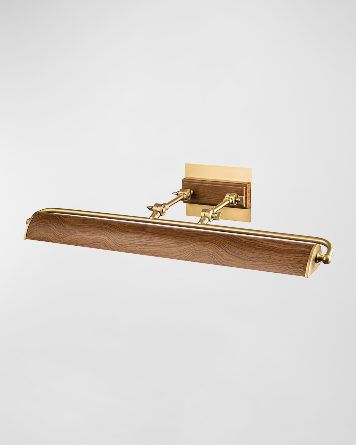 Lucas + Mckearn Winchfield Large Picture Light In Aged Brass And Oak