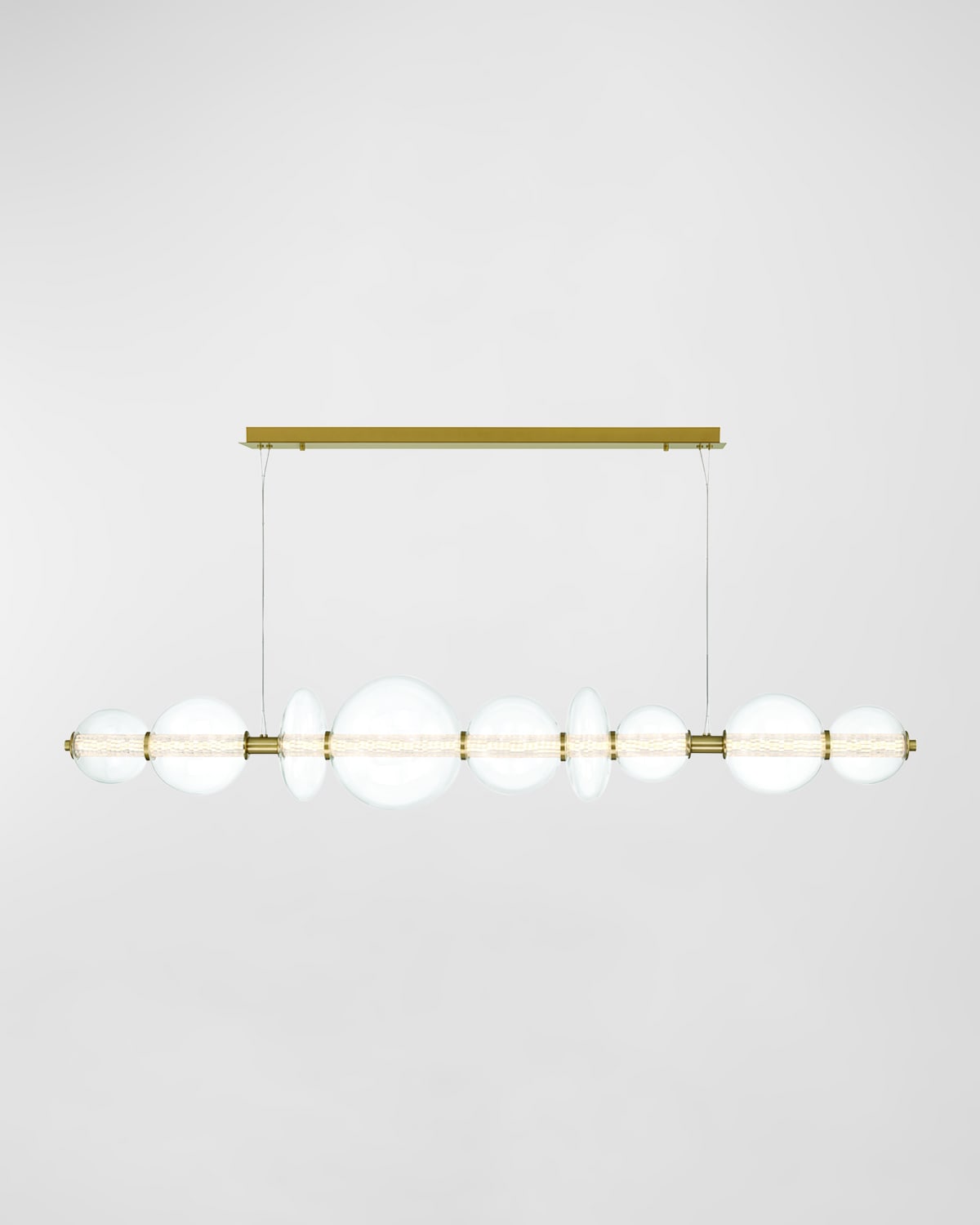 Shop Eurofase Atomo 1-light Led Linear Chandelier In Gold