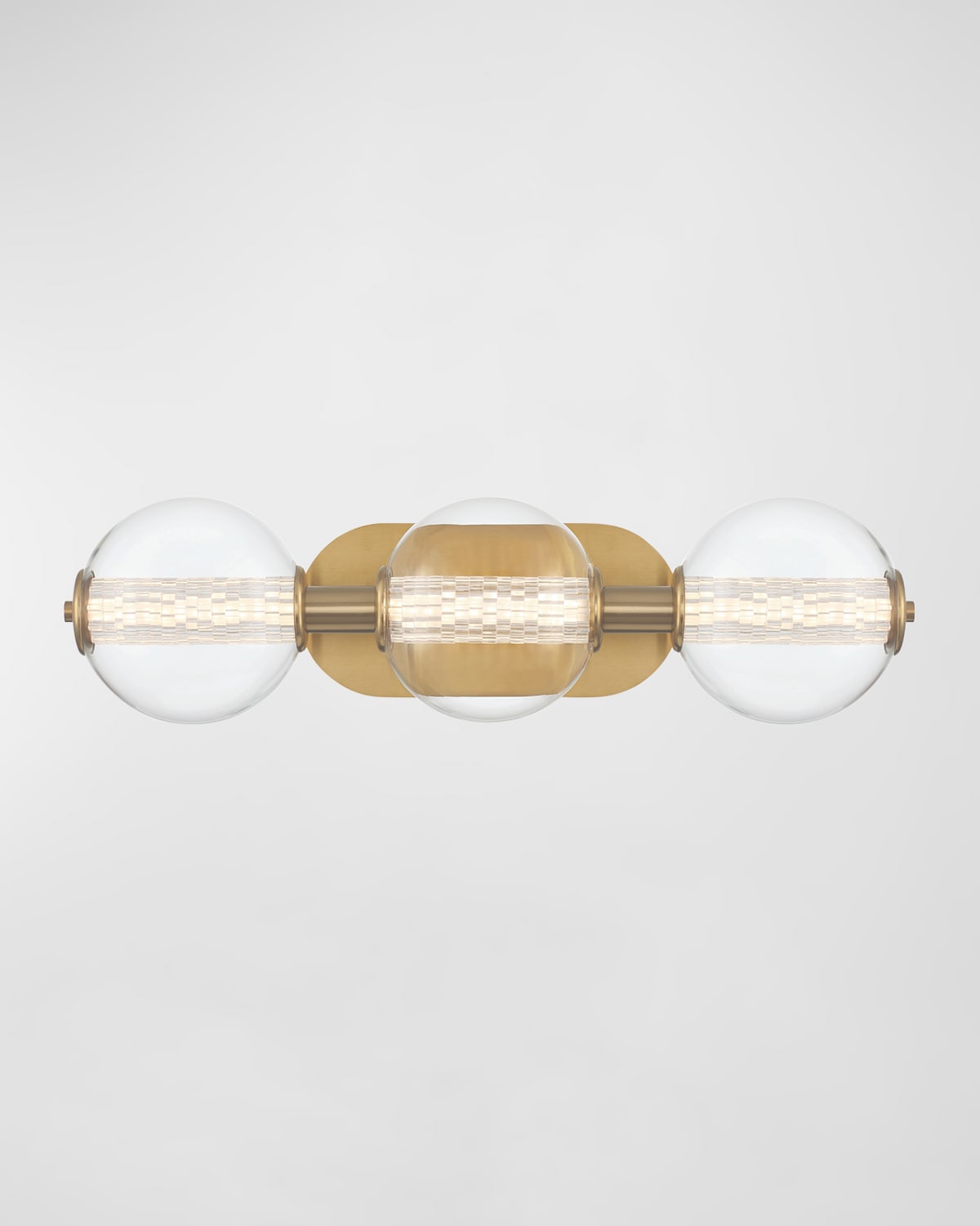Shop Eurofase Atomo 3-light Led Vanity In Chrome In Gold