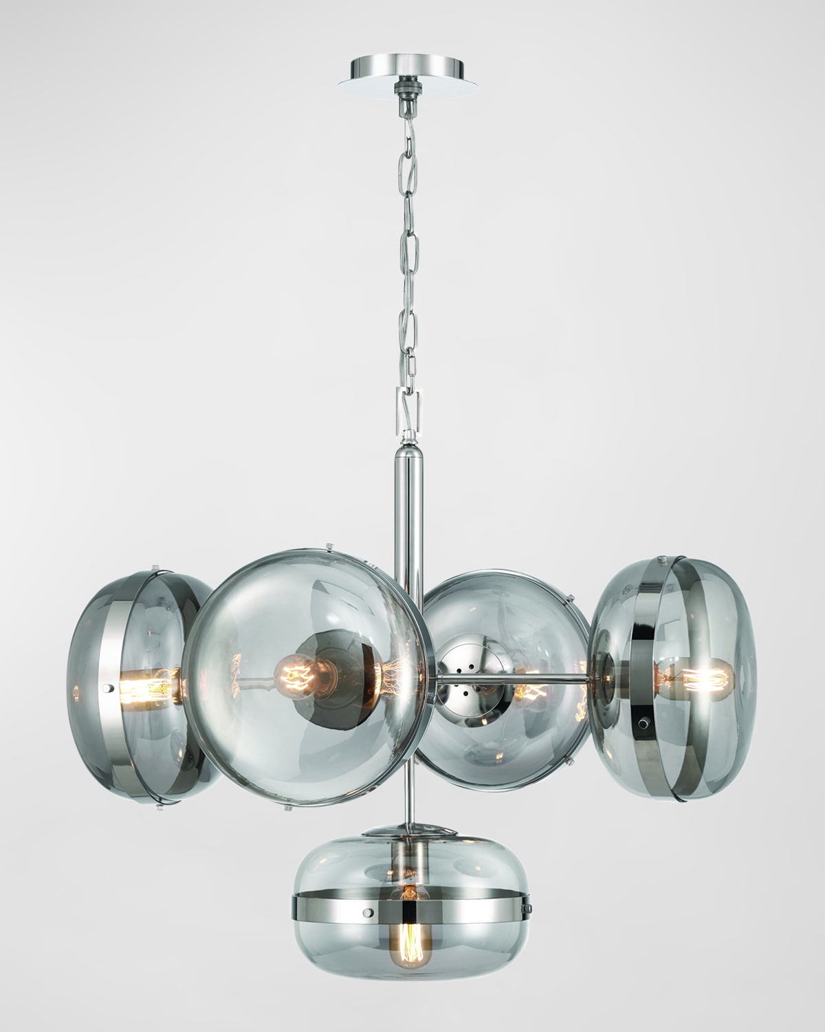 Shop Eurofase Nottingham 5-light Chandelier In Nickel