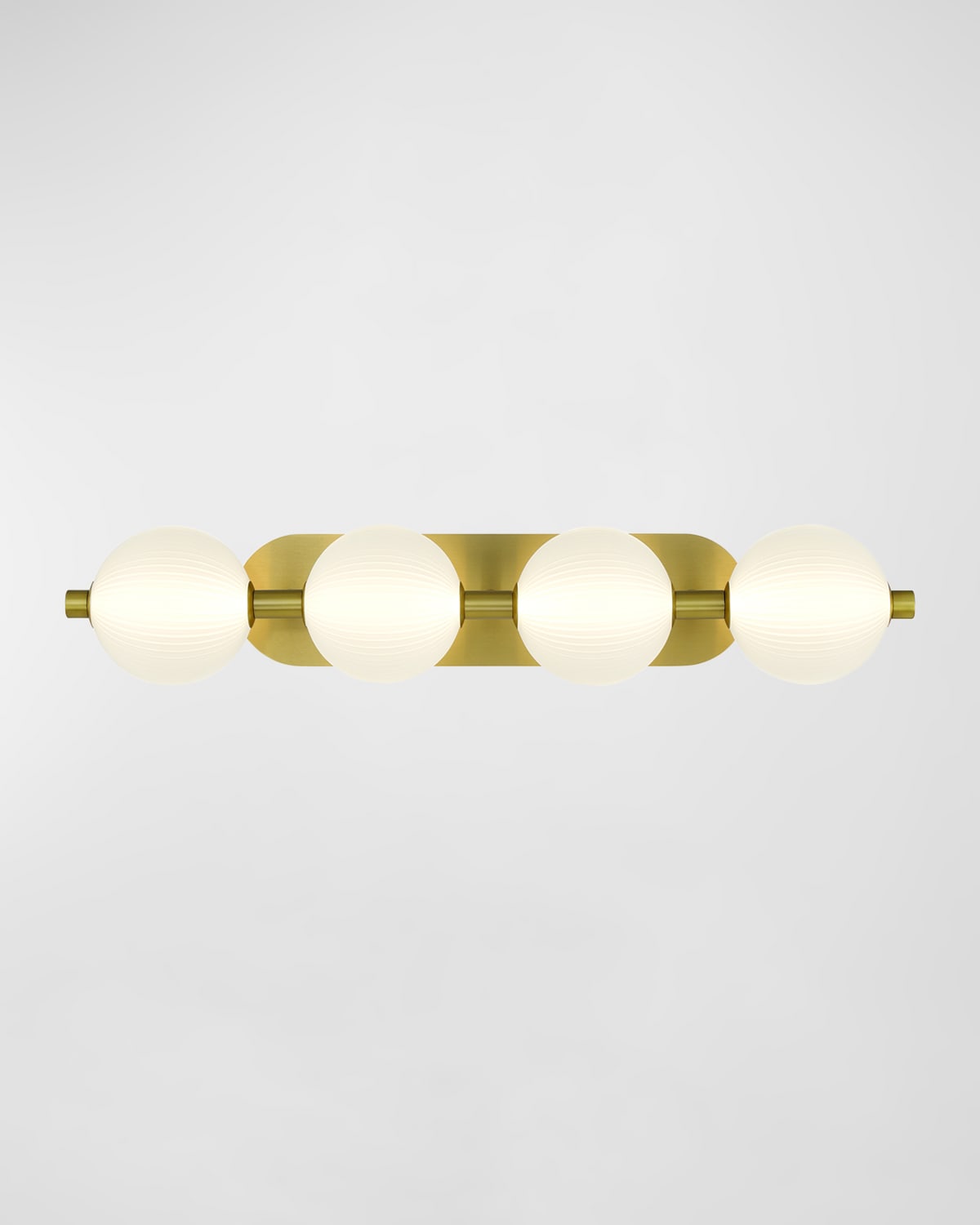 Shop Eurofase Palmas 30" 4-light Led Vanity Light In Gold