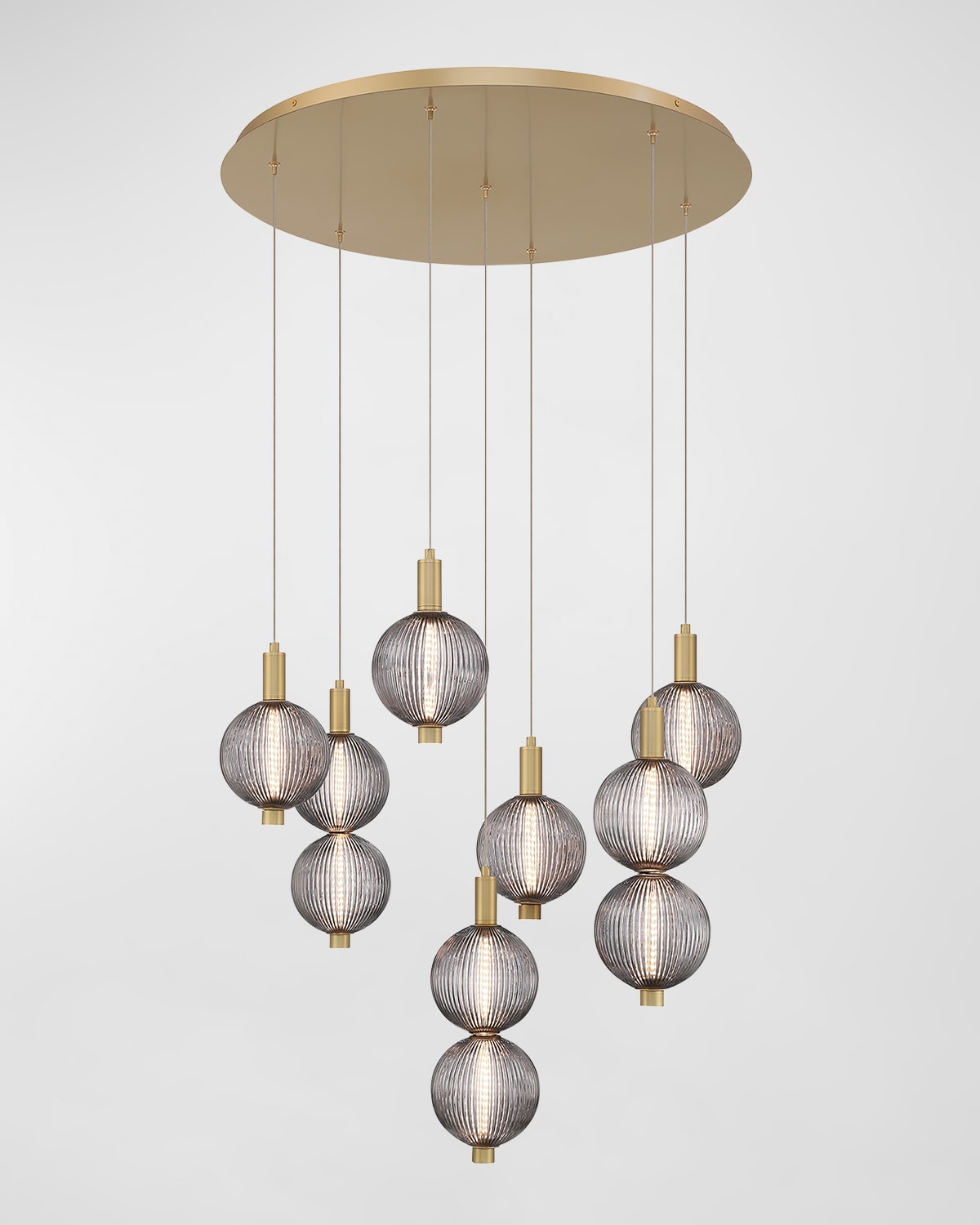 Eurofase Palmas 7-light Led Golden Pendant In Gold