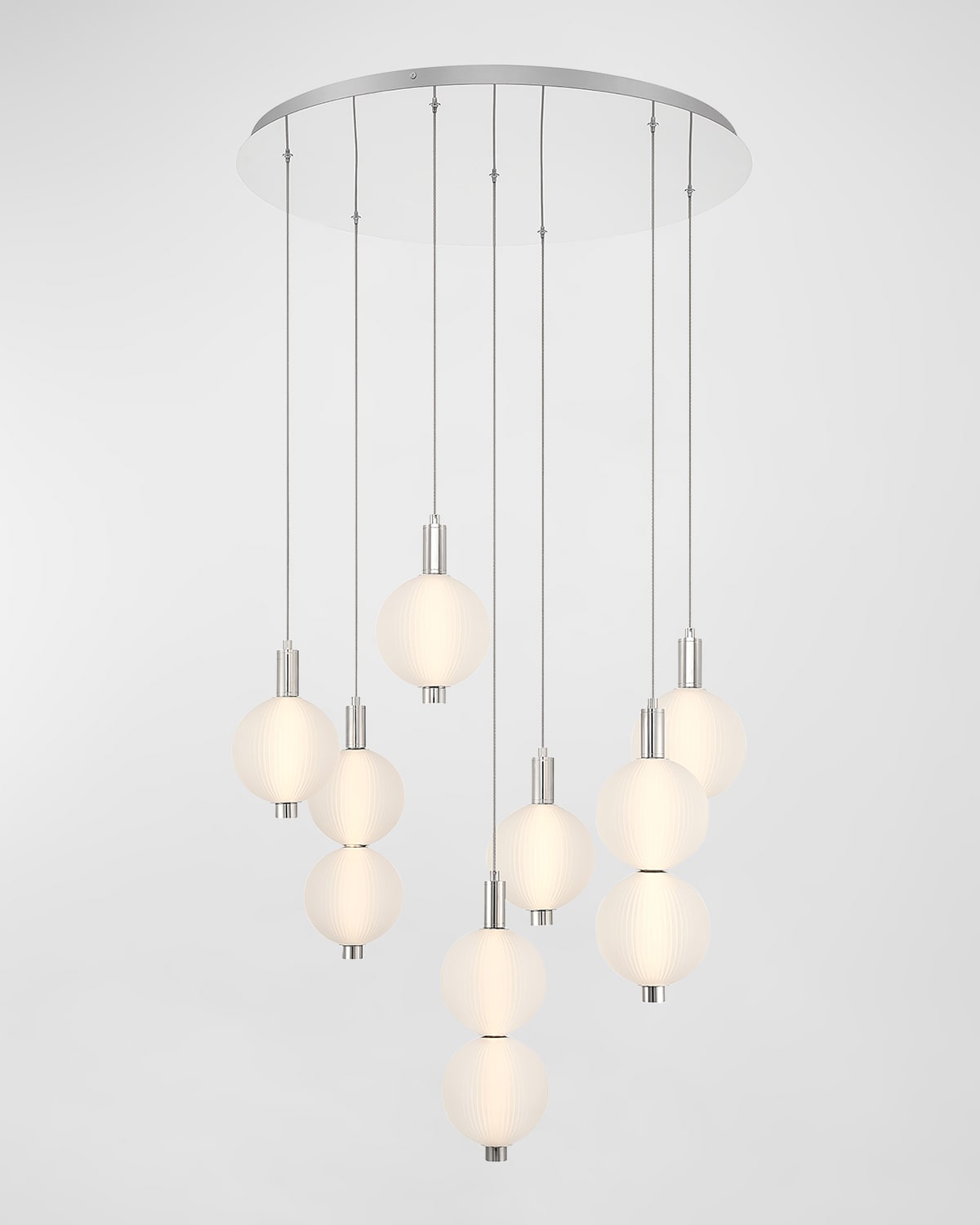 Eurofase Palmas 7-light Led Nickel Pendant In Nickel