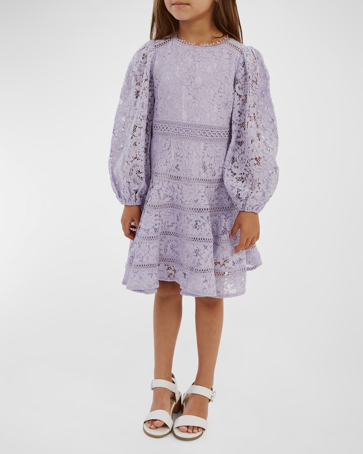 Shop Bardot Junior Girl's Zandie Lace Dress In Violet