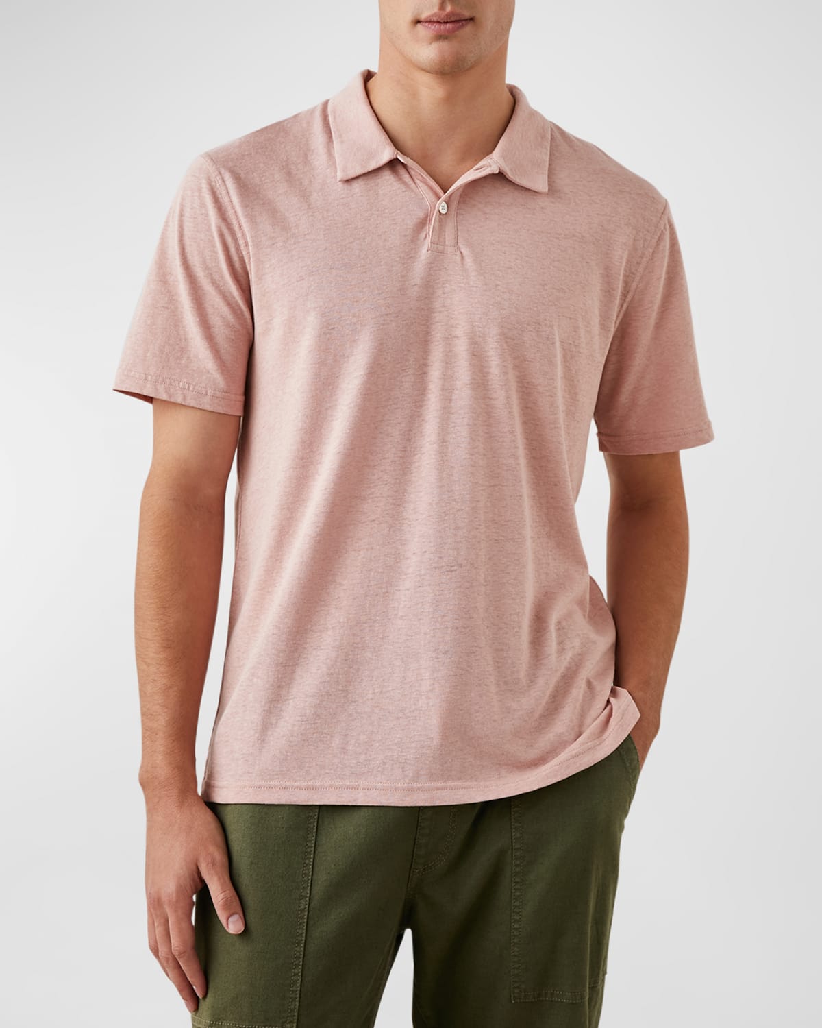 Rails Men's Levant Hemp Cotton Short-sleeve Polo Shirt In Flamingo