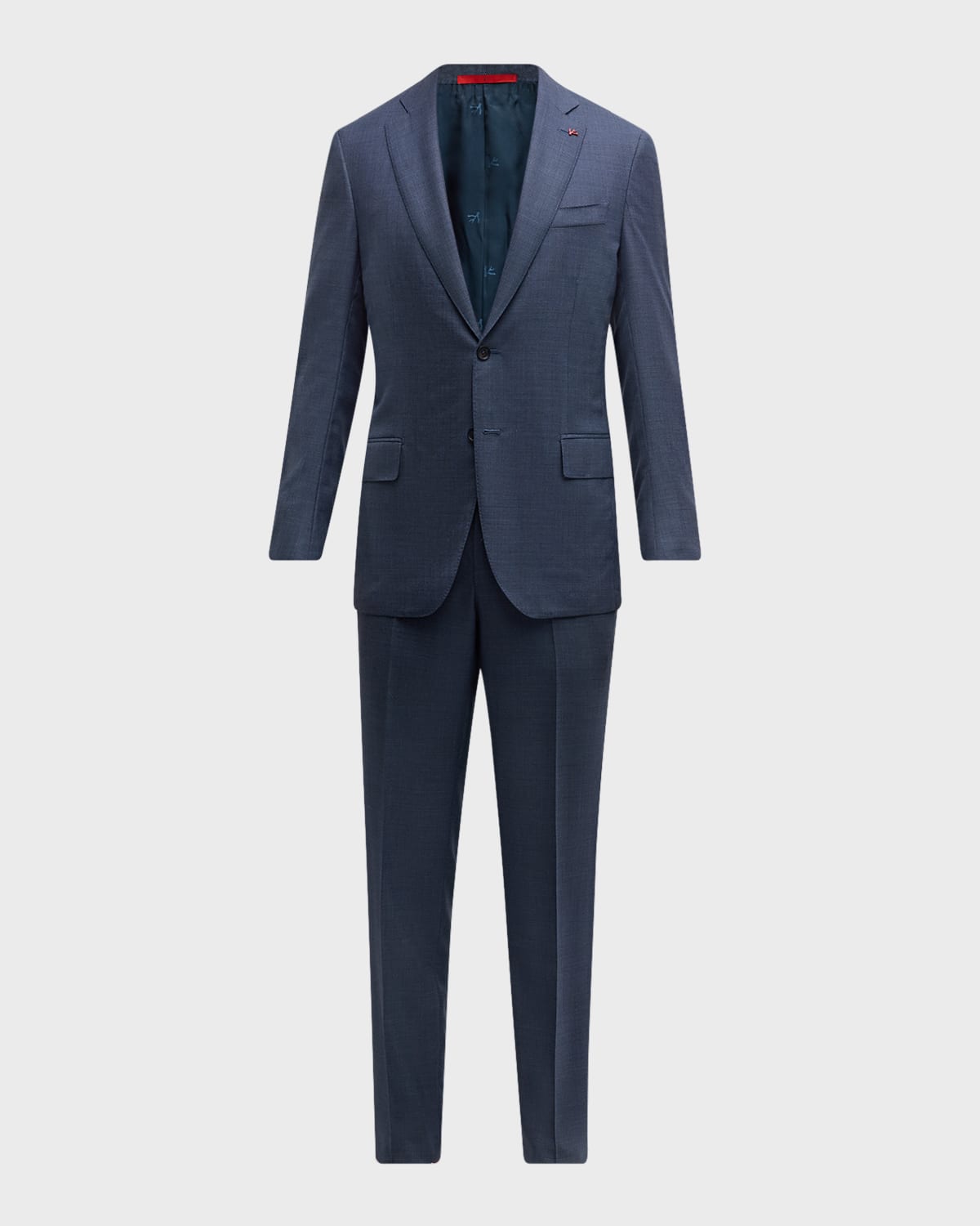 Men's Blue Birdseye Wool Suit