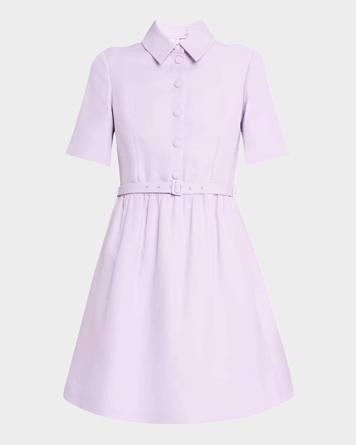 DICE KAYEK BUTTON-FRONT FIT-AND-FLARE SHIRTDRESS 