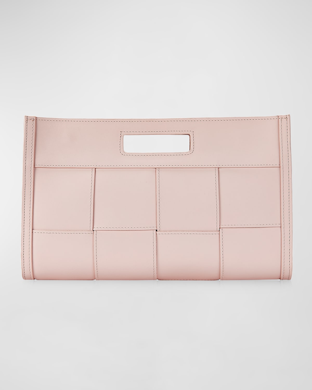 Remy Woven Leather Clutch Bag