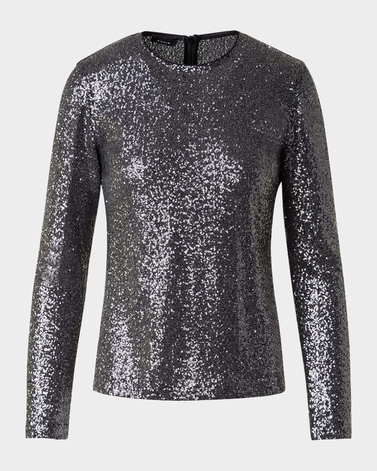 Akris Sequin Jersey Top