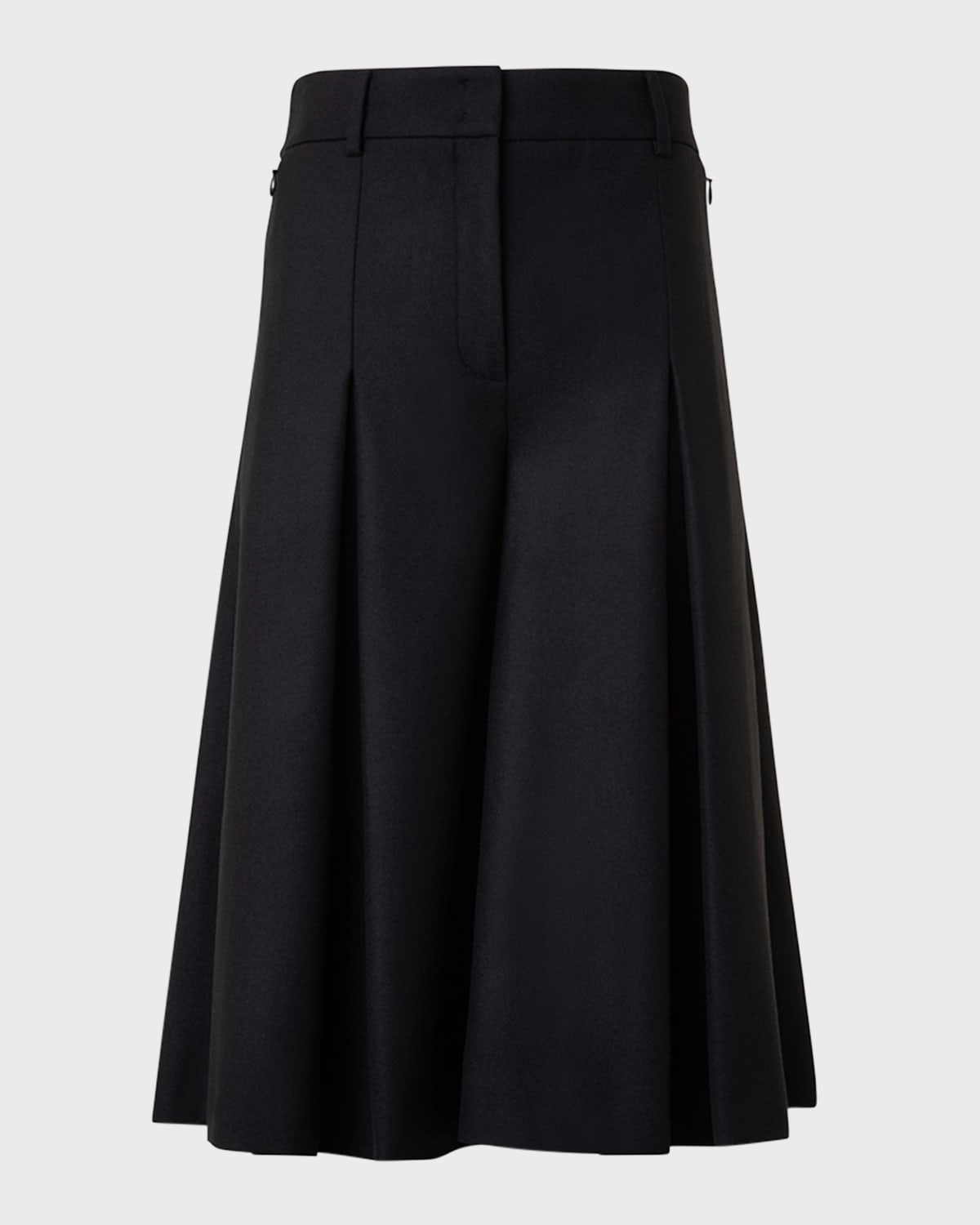 Fiorell Pleated Wide-Leg Bermuda Shorts