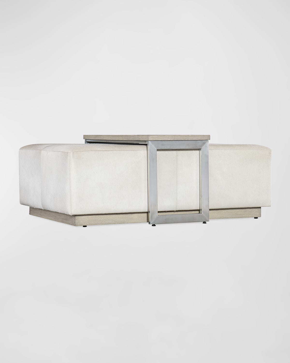 Hooker Furniture Bridged Hair On Hide Cocktail Table In Cream