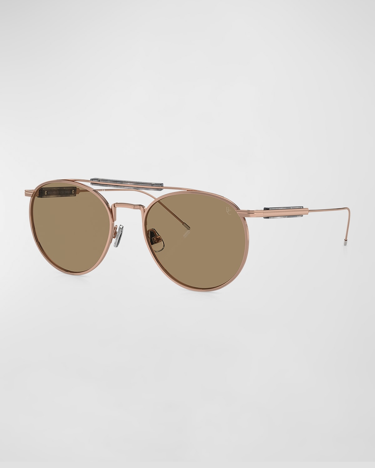 Men's Titanium Round Sunglasses