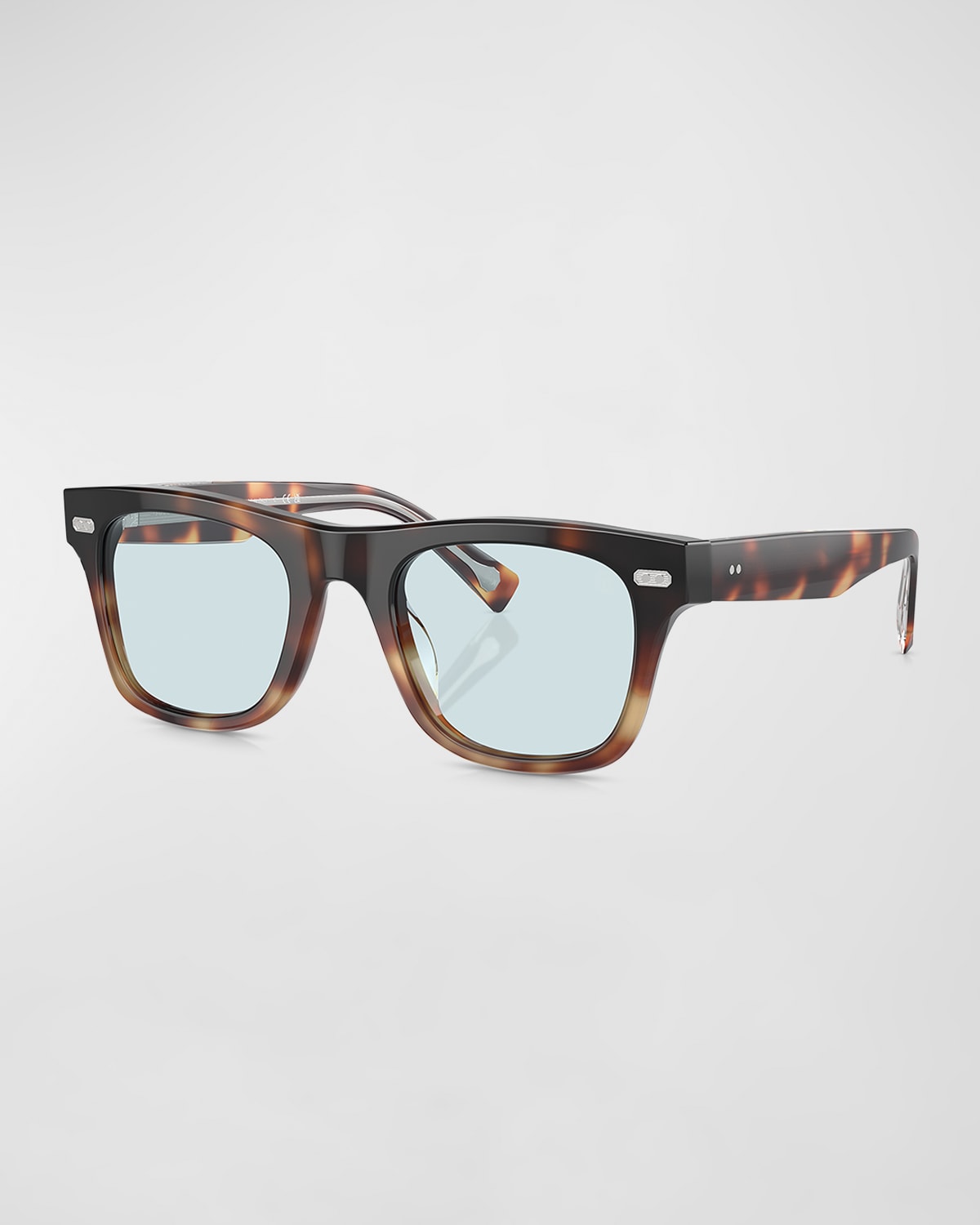 Brunello Cucinelli Polarized Acetate Square Sunglasses In Havana