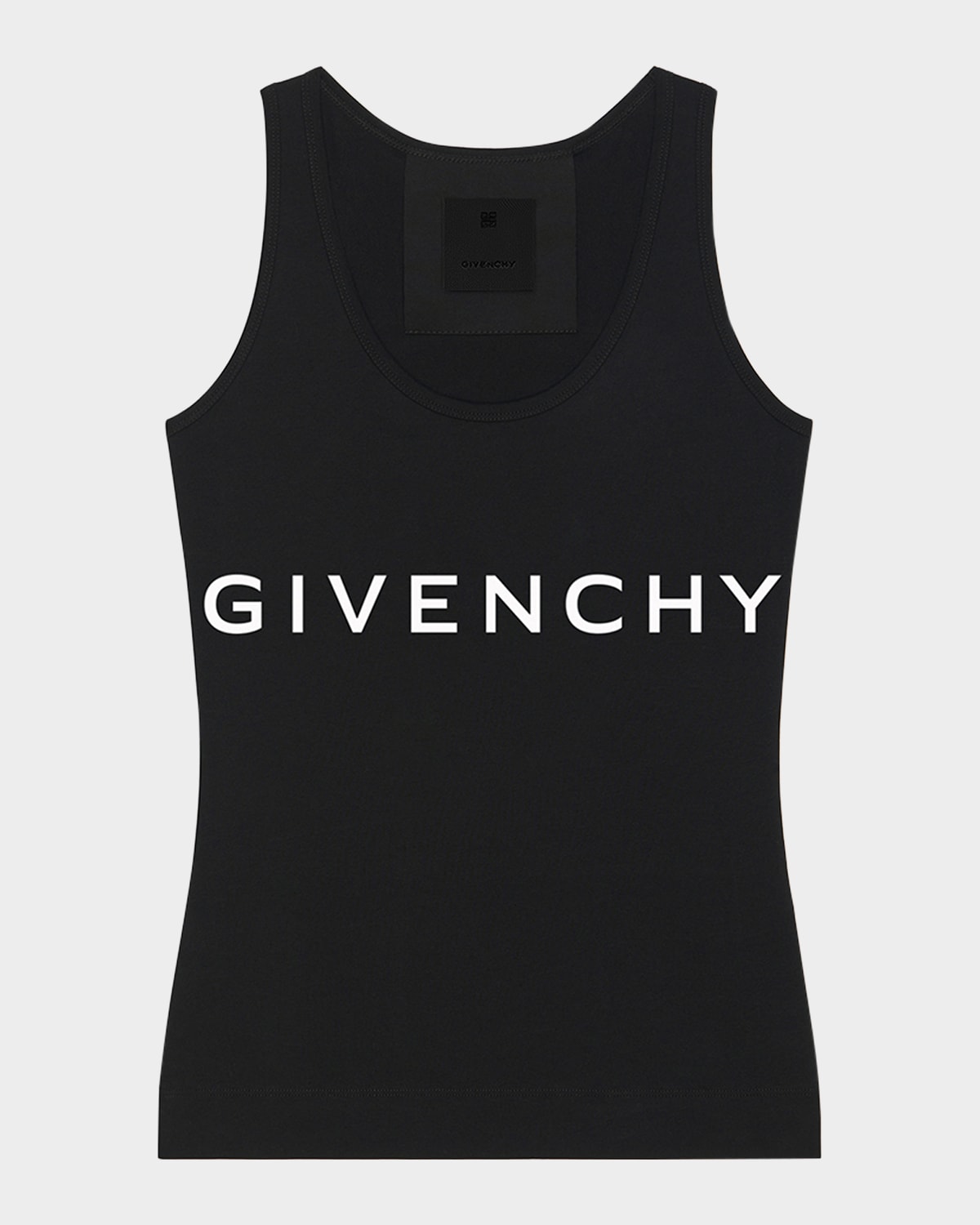 Givenchy Crew-neck Halterneck Top Tops Black In Black