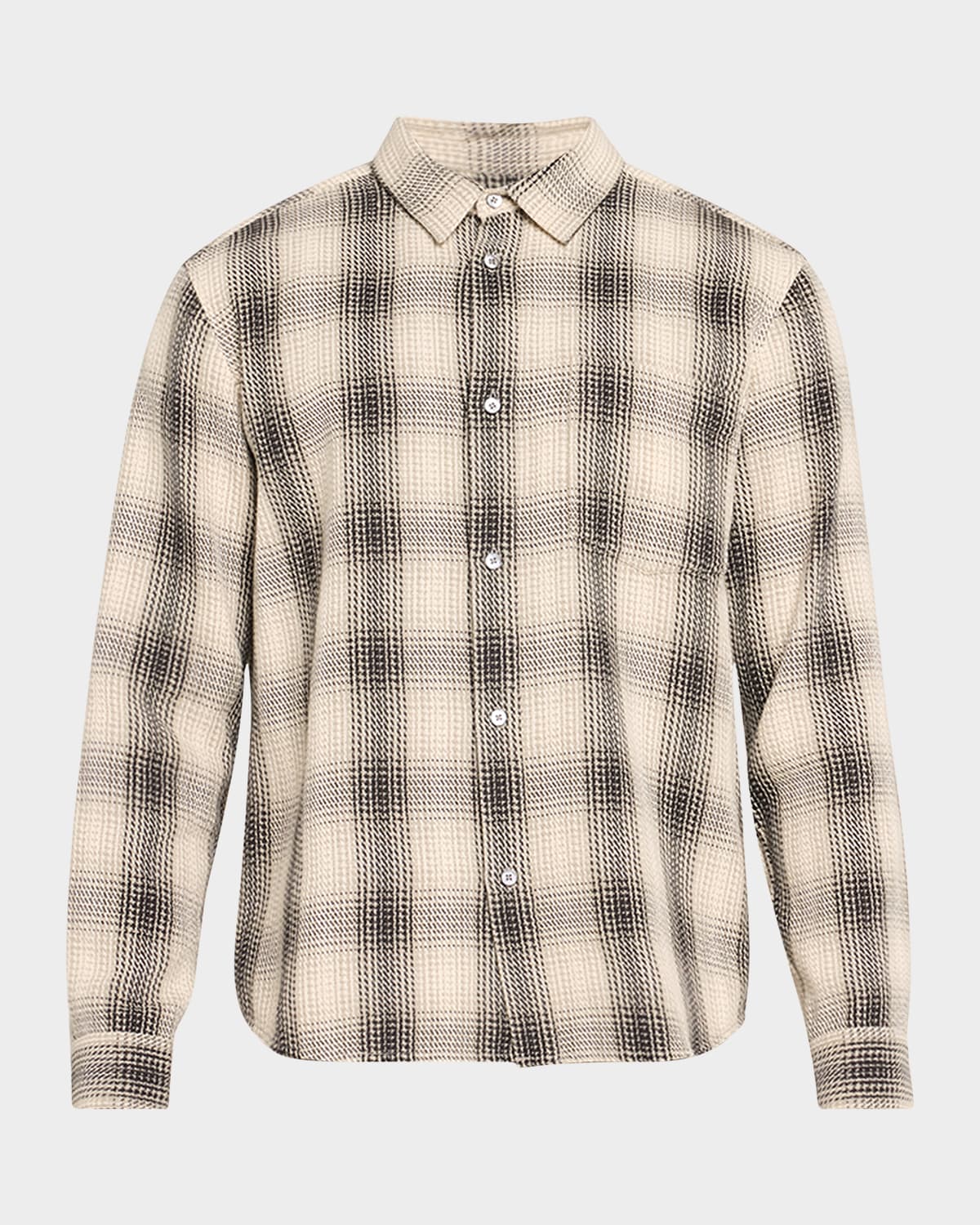 Shop Frame Men's Baja Plaid Overshirt In Dark Navy