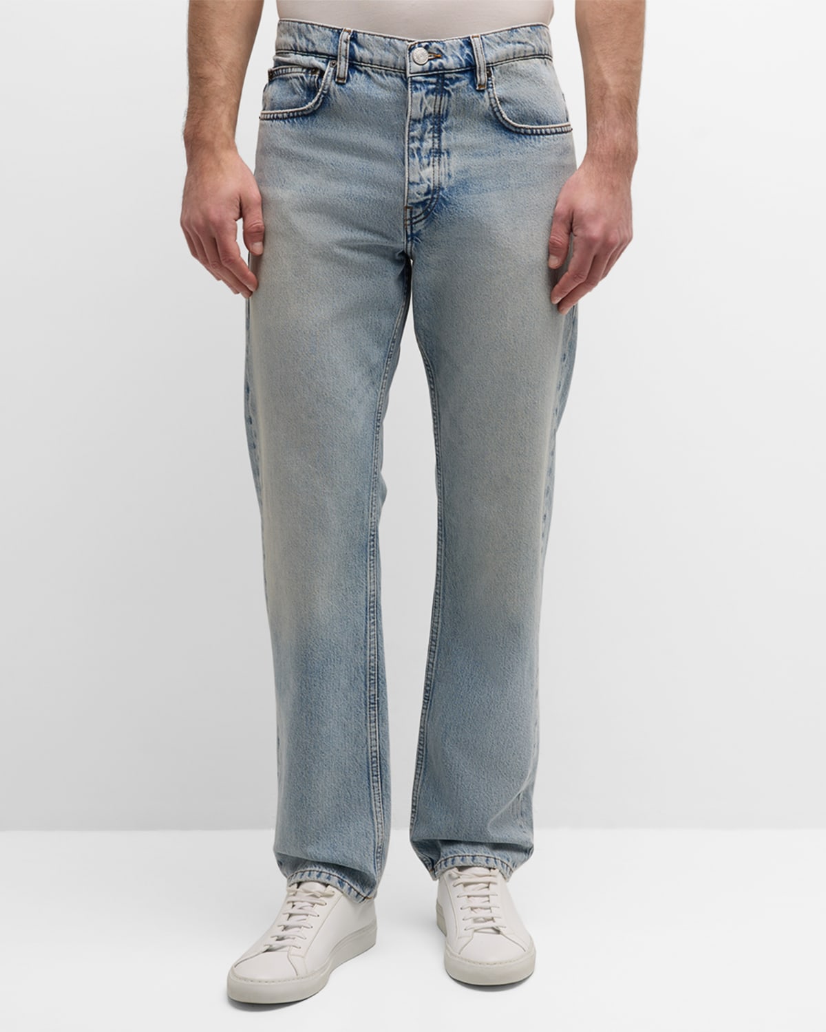 Shop Frame Men's Straight-leg Jeans In North Sea