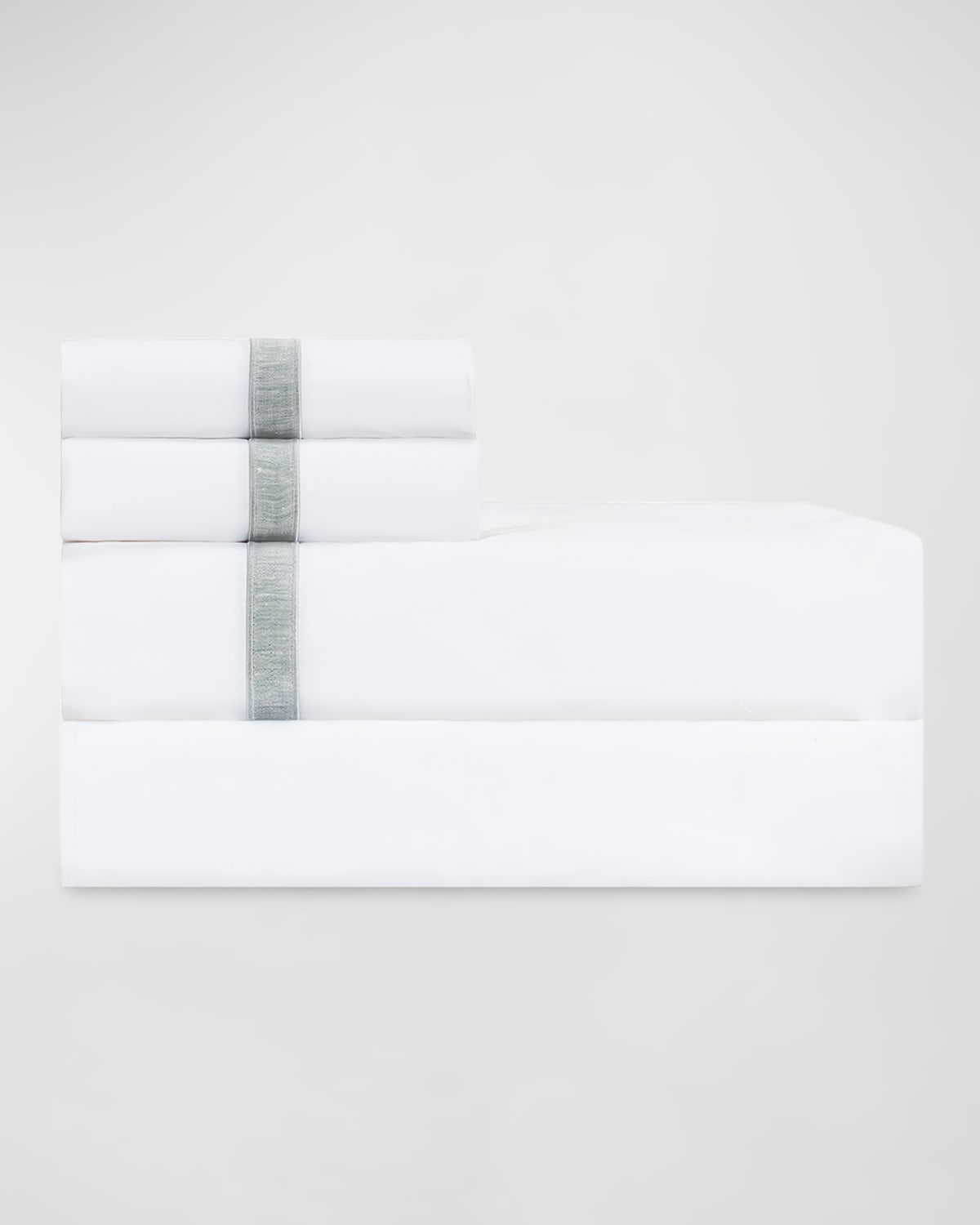 Shop Home Treasures Alina Pillowcases Pair, Queen In White / Coast