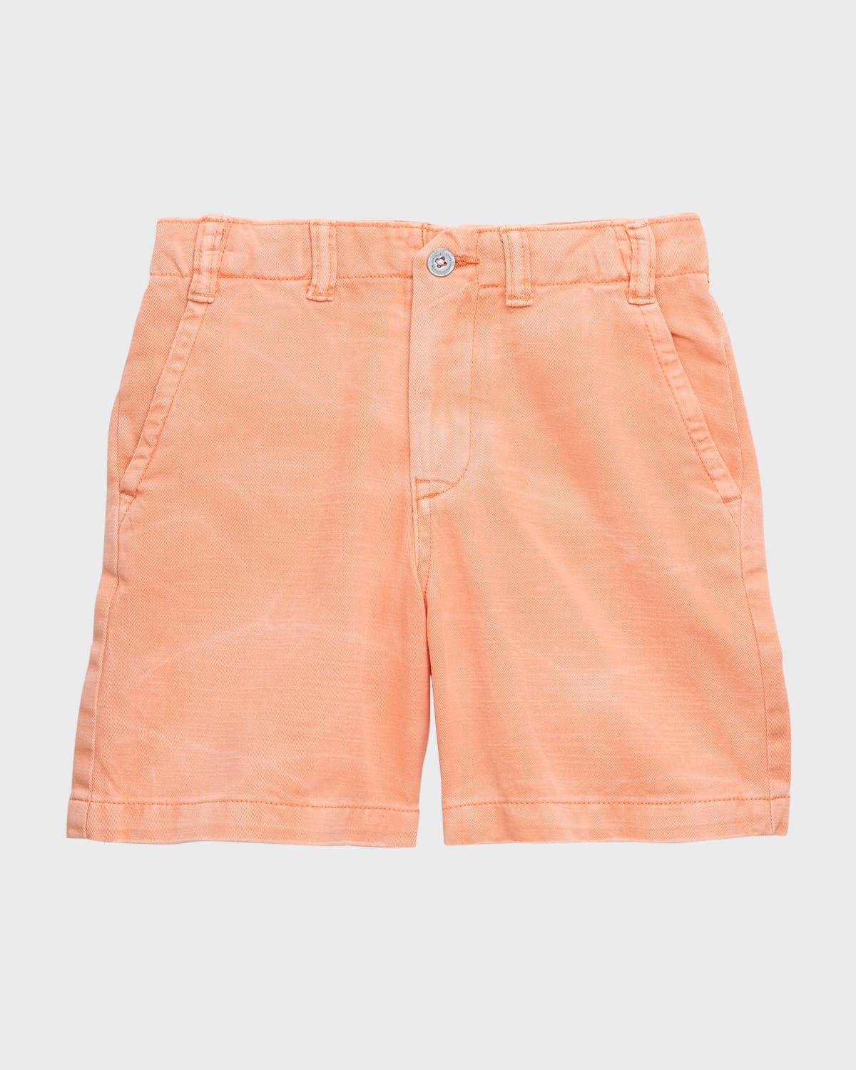 Shop Ralph Lauren Boy's Montauk Twill Shorts In Poppy