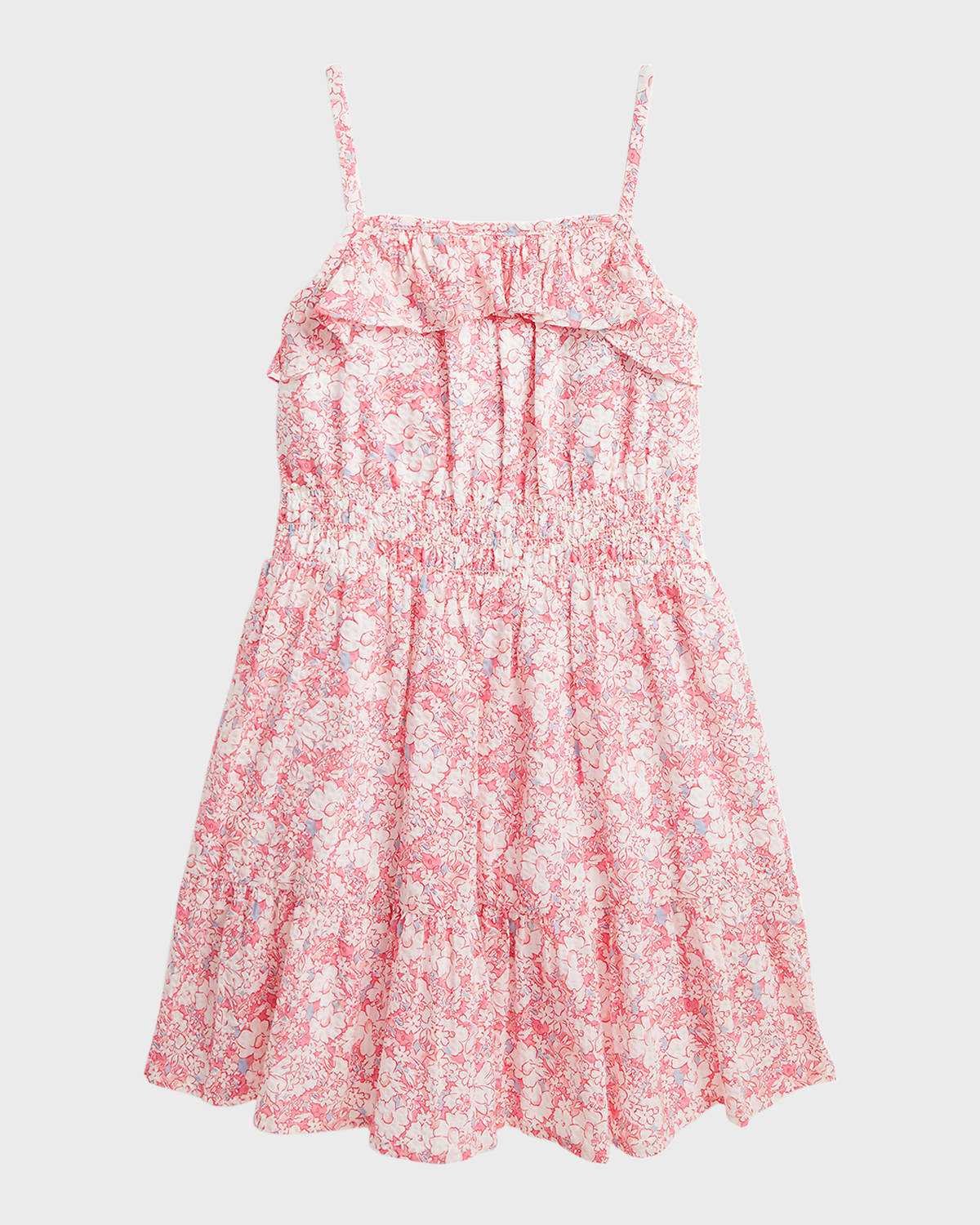 Ralph Lauren Kids' Girl's Floral-print Day Dress In Pink