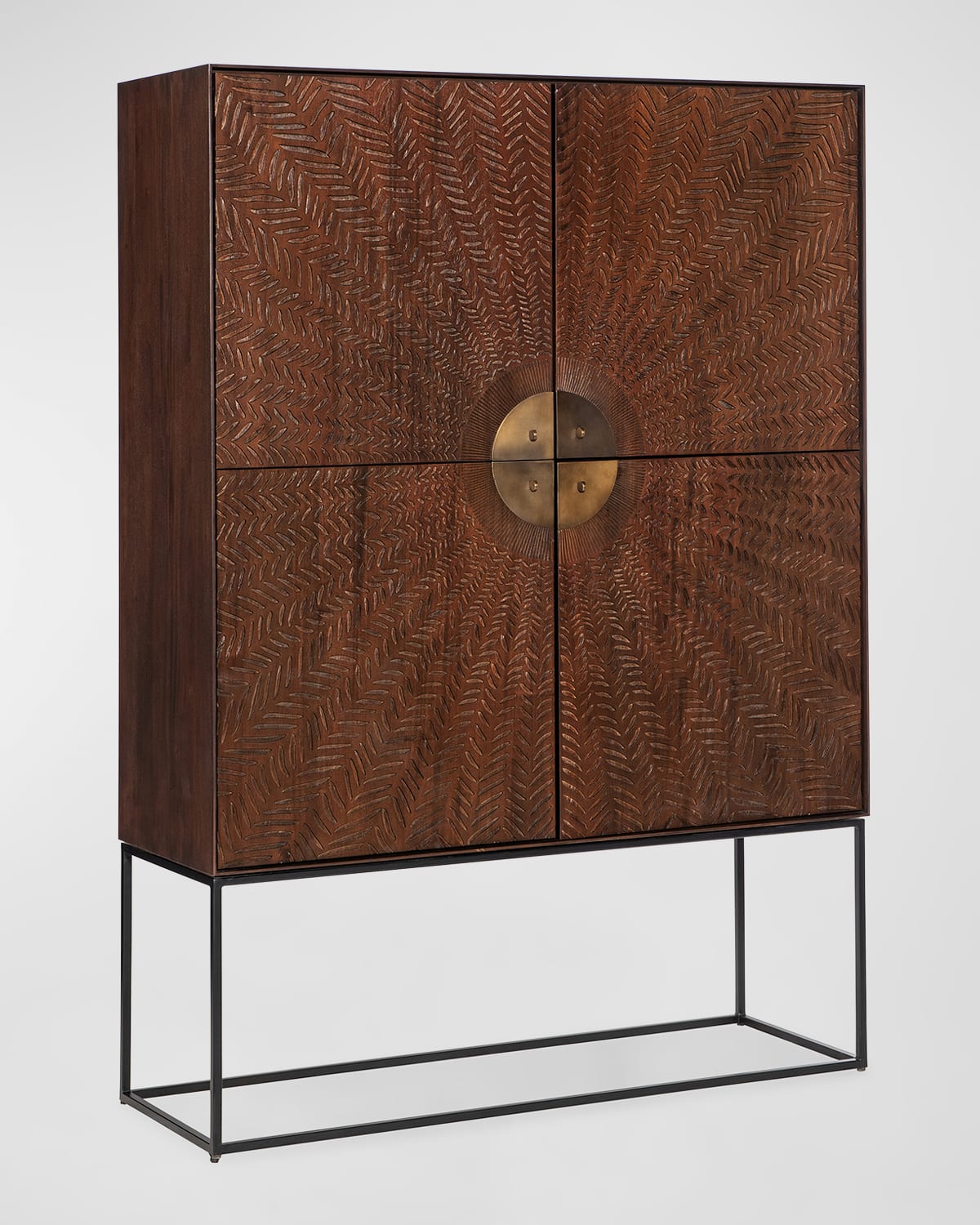 M By Hooker Furnishings Vinca Bar Cabinet In Dark Mahogany