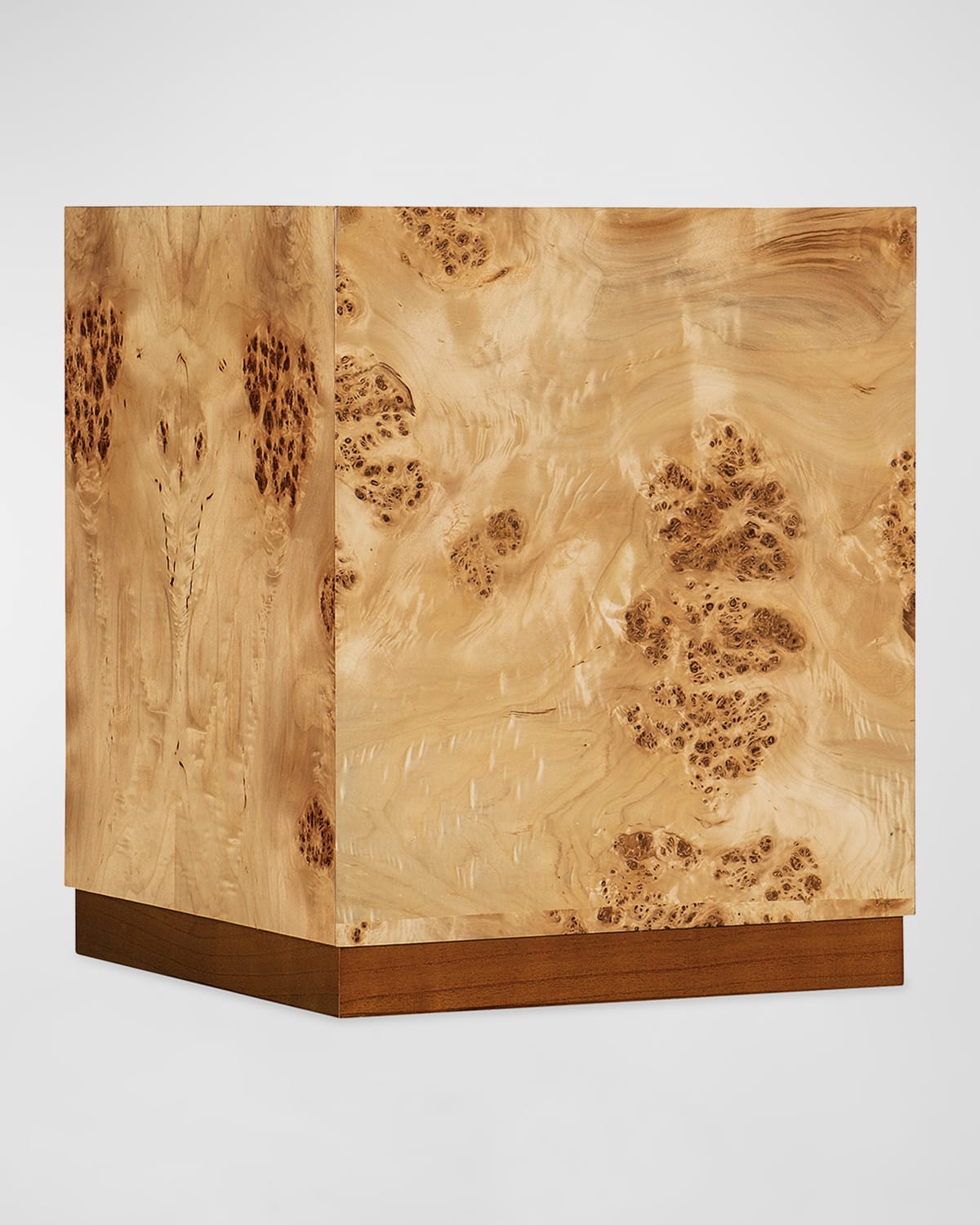 M By Hooker Furnishings Auberon Burl Side Table In Natural Burl
