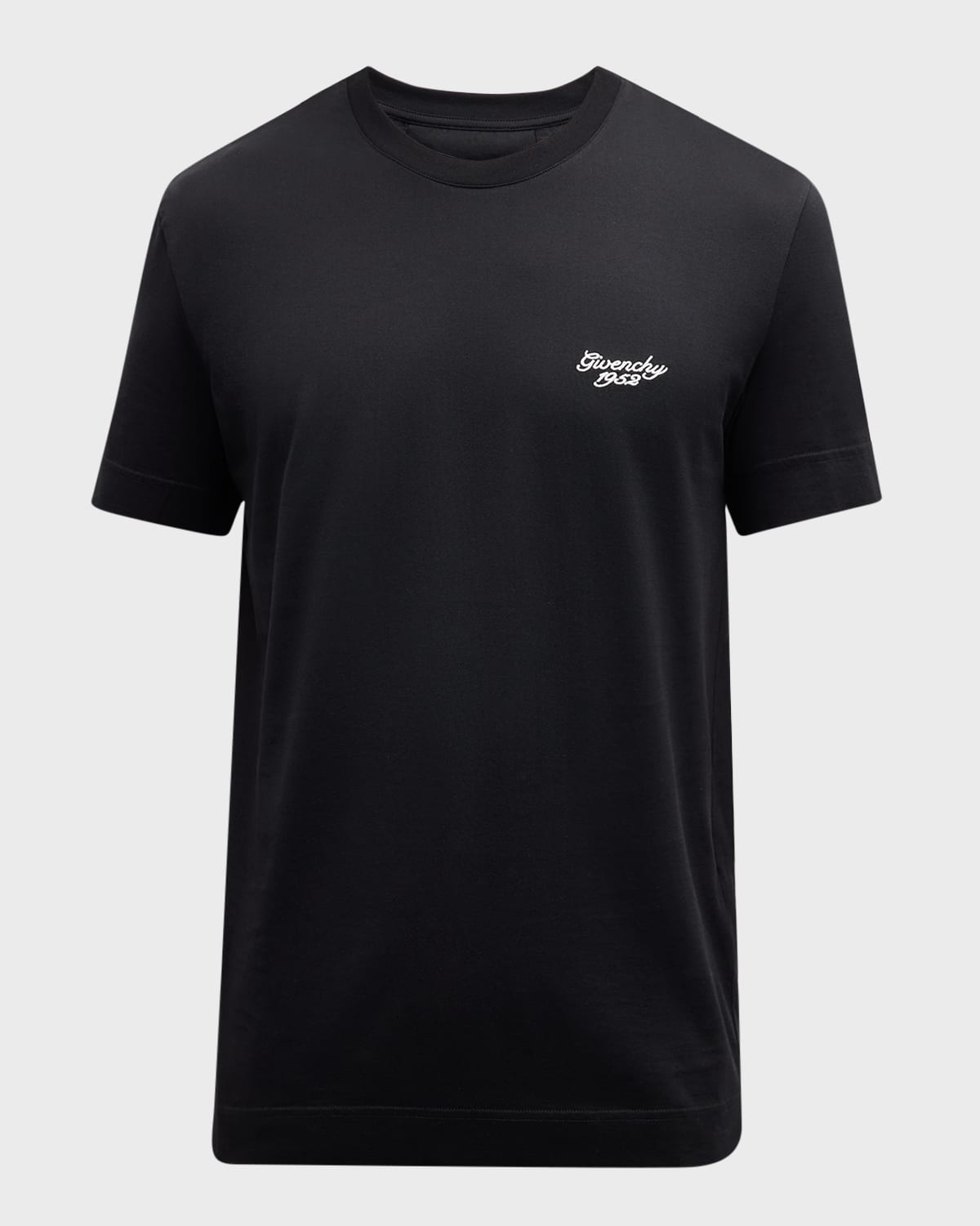 Shop Givenchy Men's Slim-fit Logo T-shirt In Black