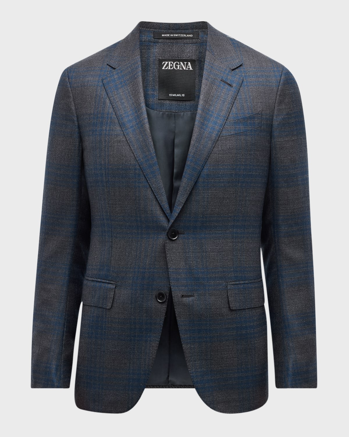 ZEGNA MEN'S WOOL PLAID SPORT COAT 