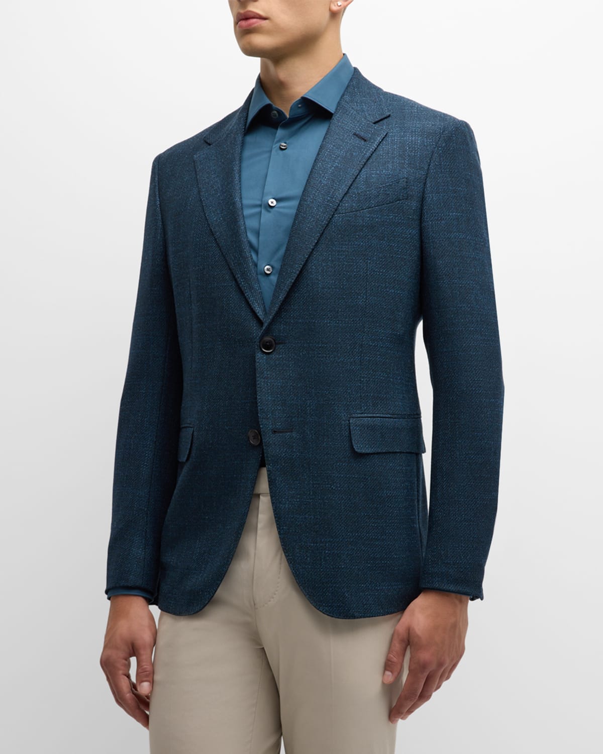 Men's Crossover Wool-Cashmere Blazer