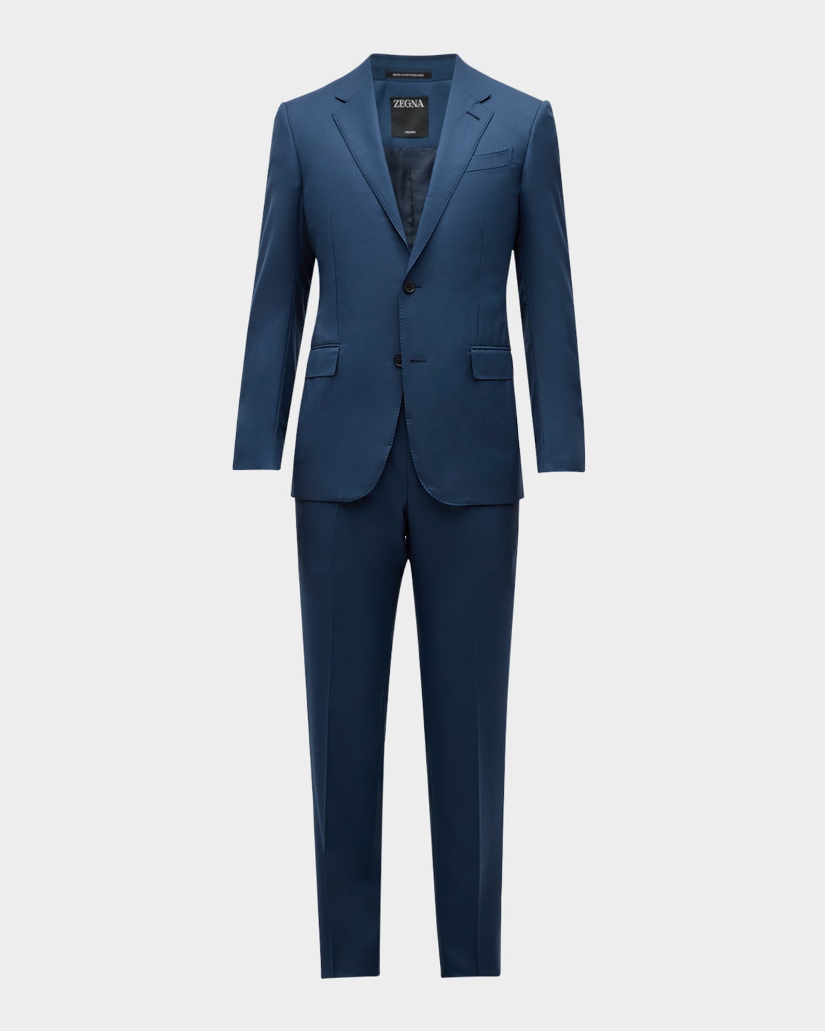 Zegna Men's Trofeo Sartorial Suit In Nvy Sld